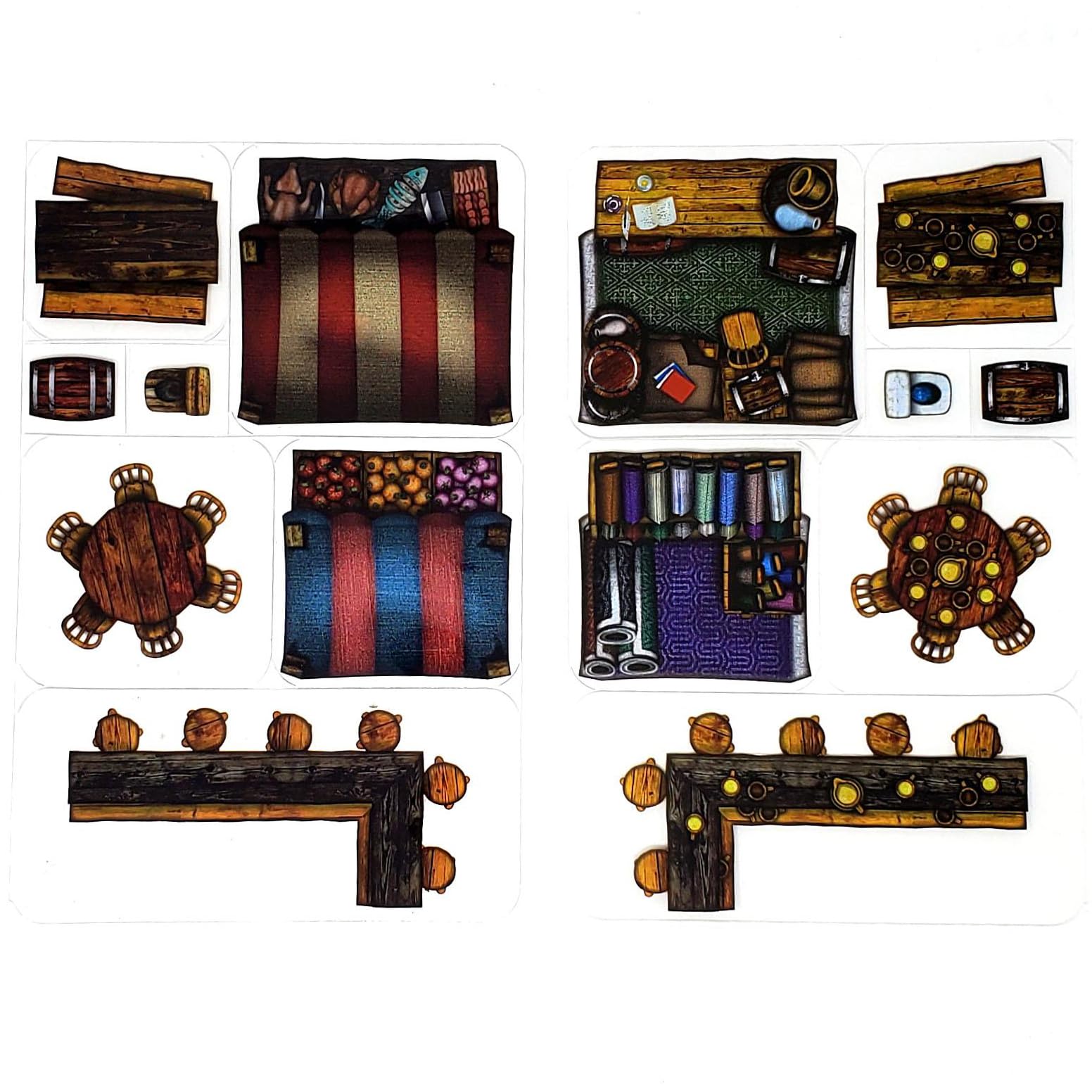 Foto 6 | Calcomanías de Rol Arcknight Market Stall para DnD 5E 40 Piezas - Venta Internacional