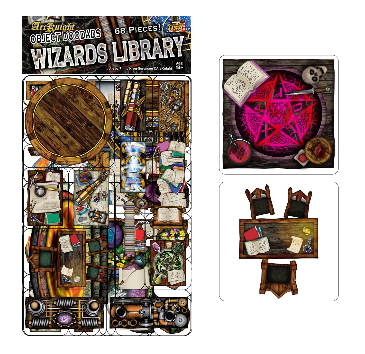 Foto 2 pulgar | Calcomanías Wizards Library 68 Piezas para DnD 5E Pathfinder y Warhammer RPG - Venta Internacional
