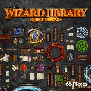 Foto 2 | Calcomanías Wizards Library 68 Piezas para DnD 5E Pathfinder y Warhammer RPG - Venta Internacional