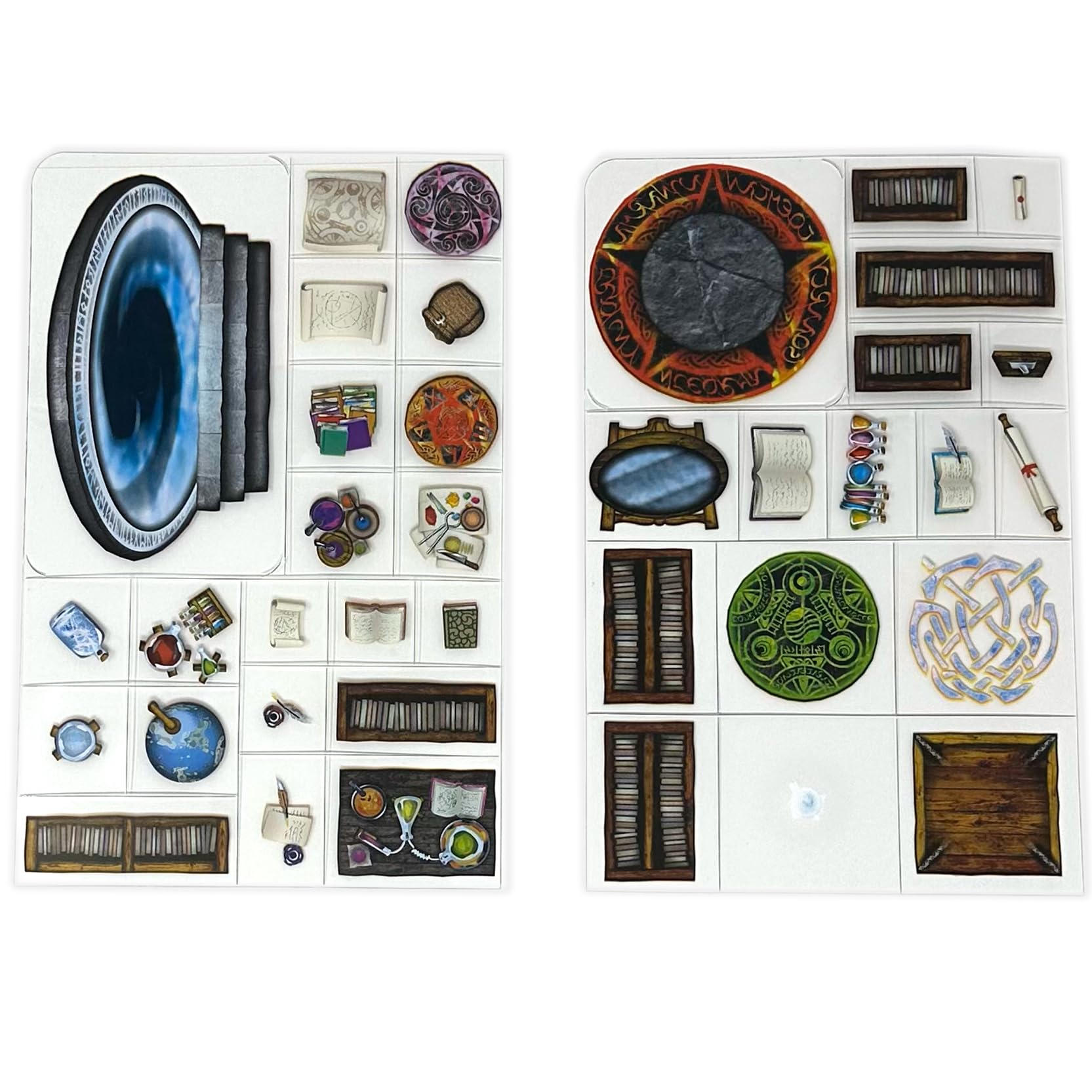 Foto 5 pulgar | Calcomanías Wizards Library 68 Piezas para DnD 5E Pathfinder y Warhammer RPG - Venta Internacional