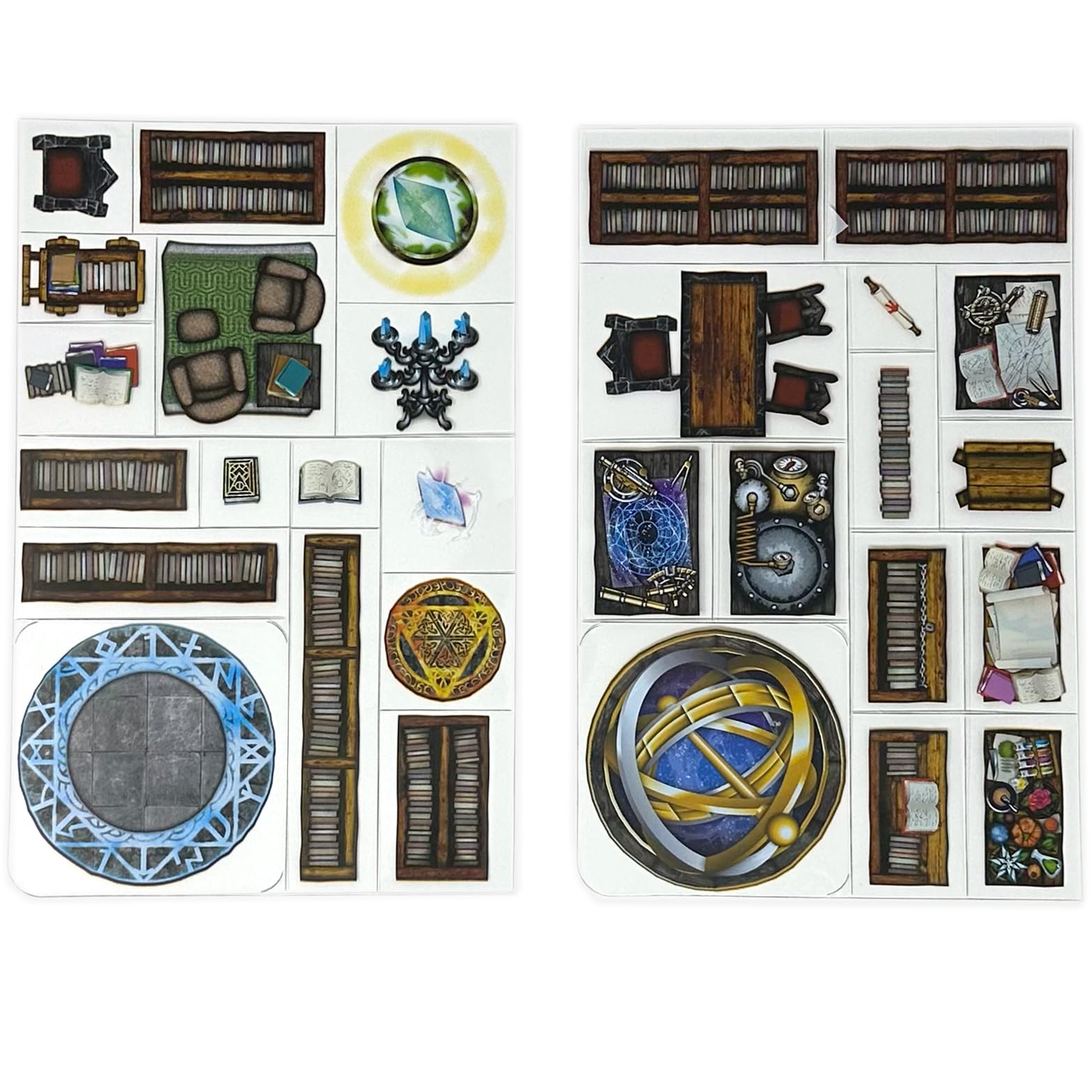 Foto 6 pulgar | Calcomanías Wizards Library 68 Piezas para DnD 5E Pathfinder y Warhammer RPG - Venta Internacional