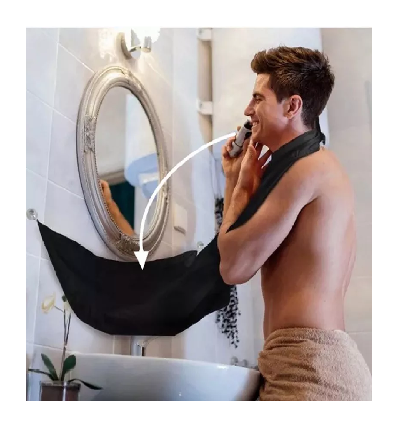 Foto 4 pulgar | Plantilla para Barba BELUG Peine Herramienta de Moldeado más Delantal
