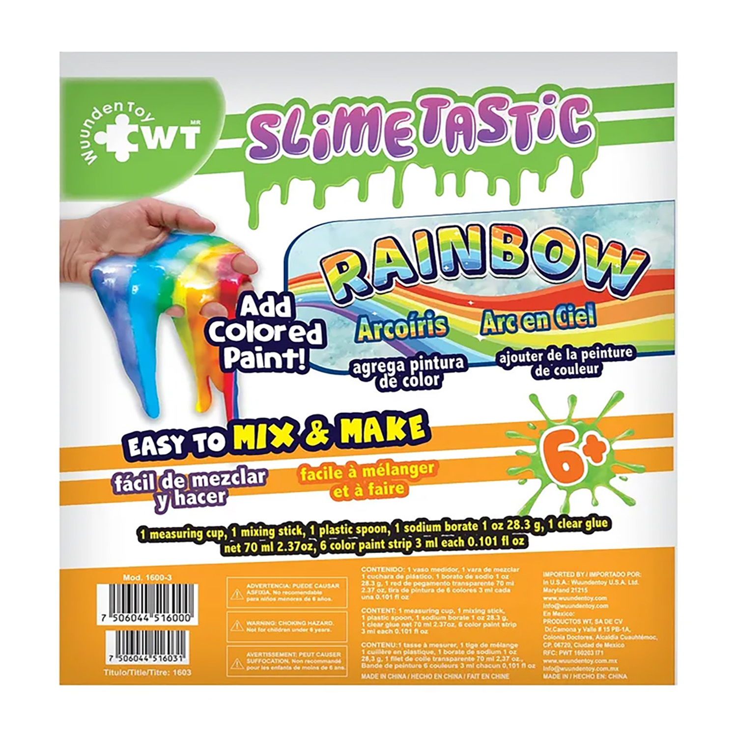 Foto 3 pulgar | Slime Arcoíris Wuundentoy Multicolor