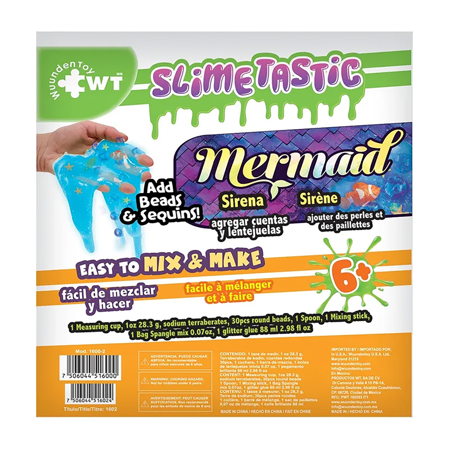 Foto 2 | Slime Wuundentoy de Sirena Multicolor