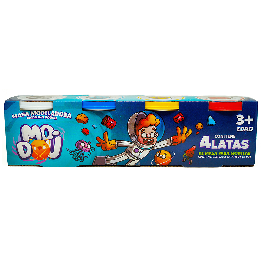 Foto 2 | Plastilina Mo-dou 4 Pack Colores Primarios
