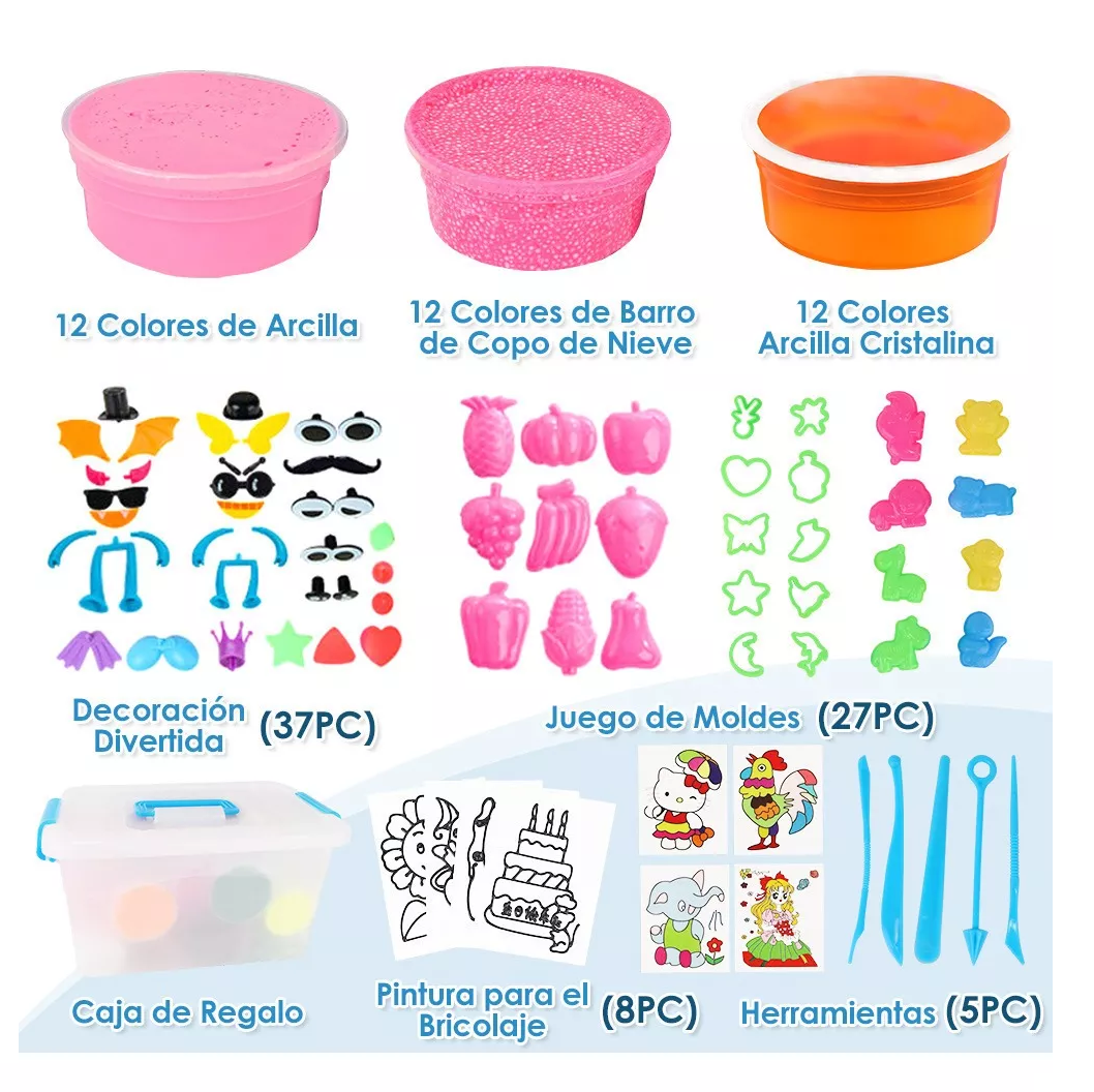 Foto 2 | Kit De Arcilla Plastilina 36 Colores Modelado Belug No Tóxico Multicolor