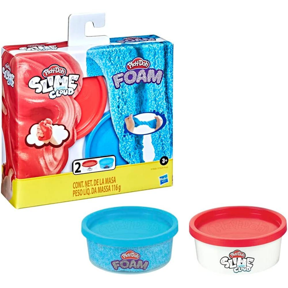 Plastilina Hasbro Play Doh: Foami y Super Nubes color Sorpresa 2 Pack