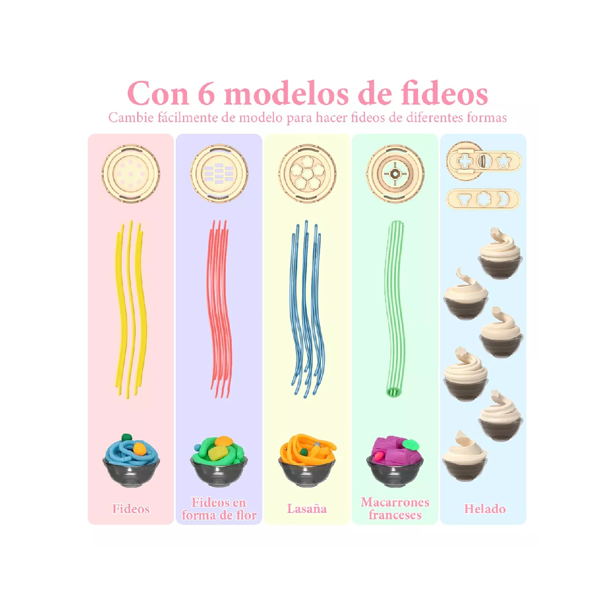 Foto 4 pulgar | Hacer Pasta Kitchen Creations Cafetería Juguete  Rosa
