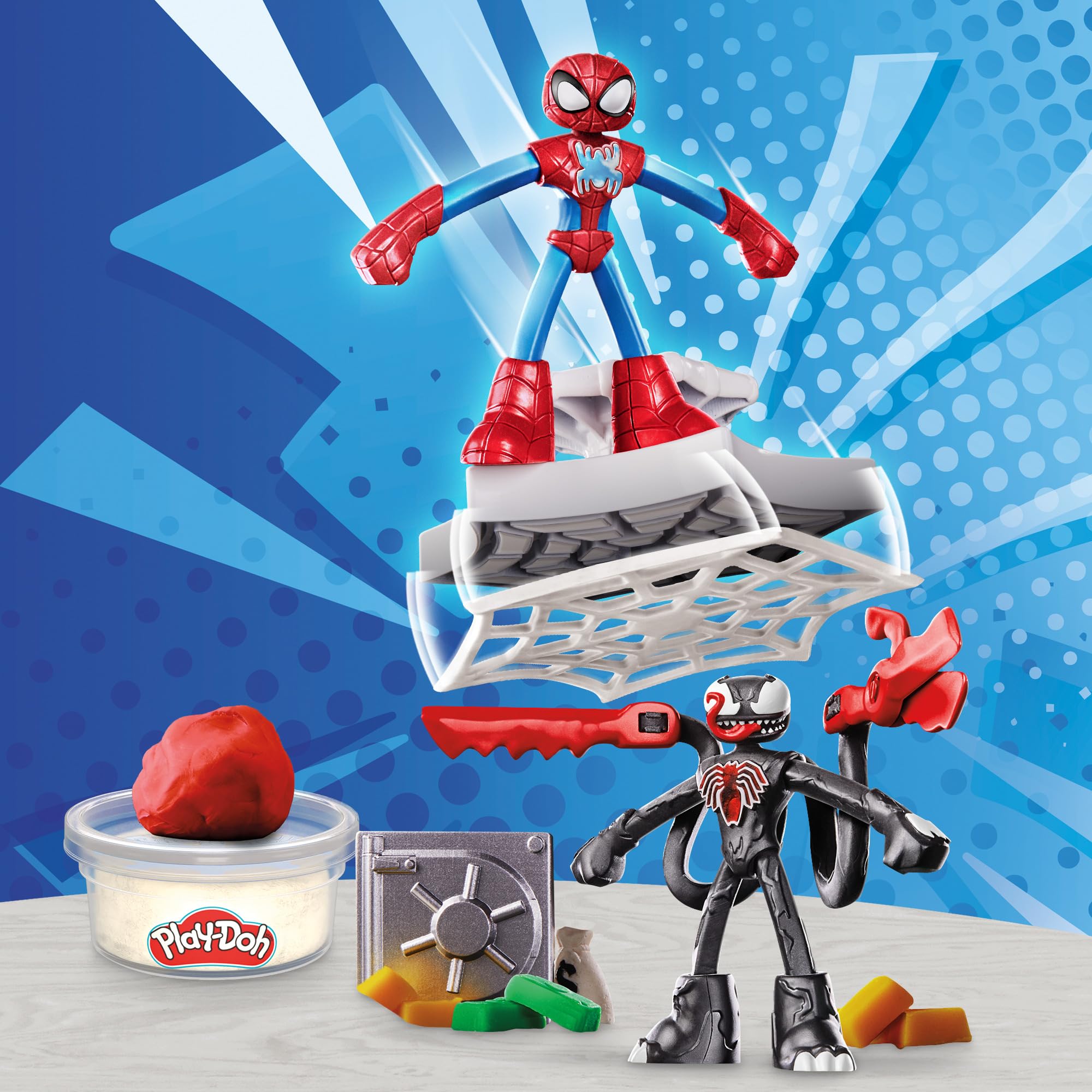 Foto 3 pulgar | Playset Play-doh Marvel Spider-man Launch & Slice Battle - Venta Internacional.