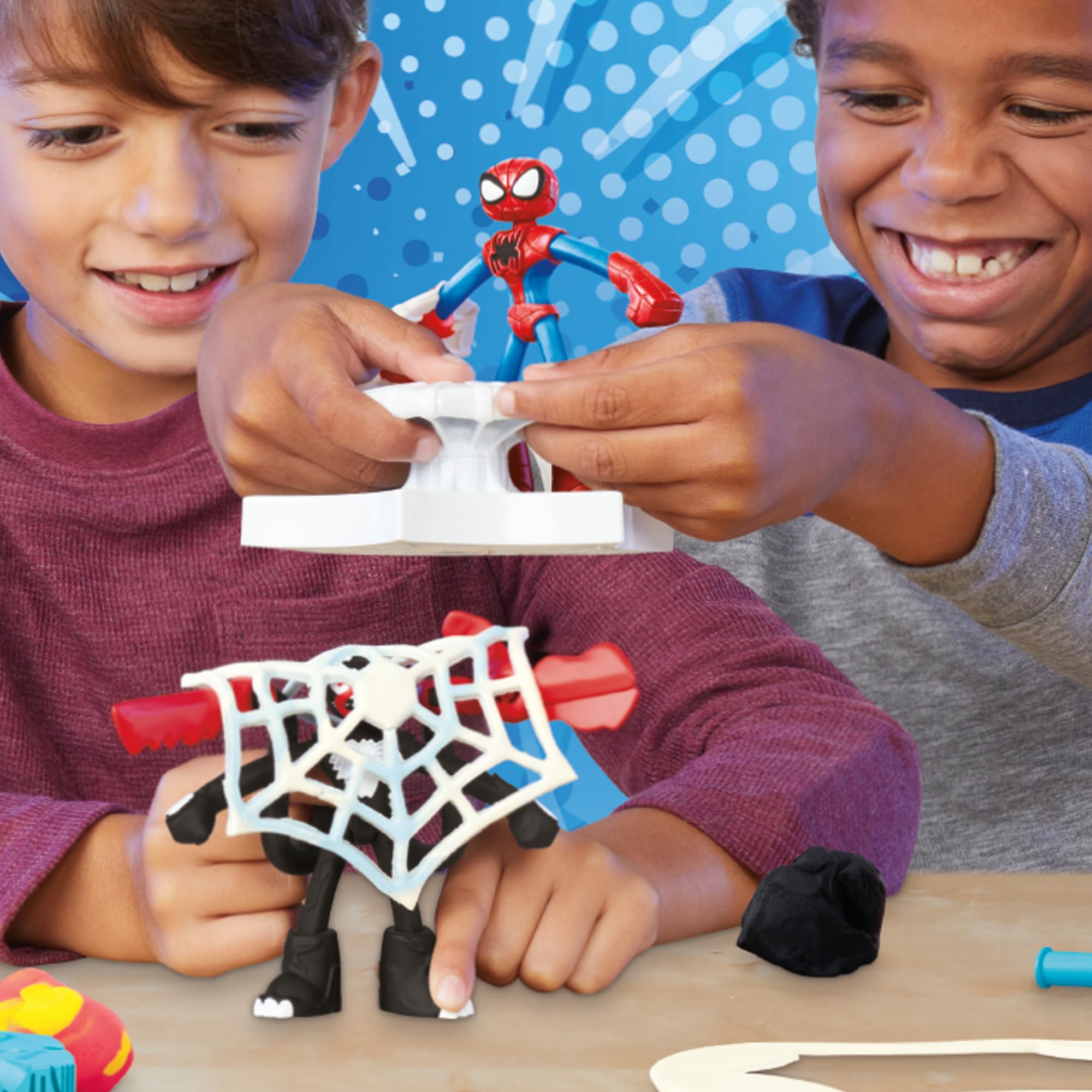 Foto 4 pulgar | Playset Play-doh Marvel Spider-man Launch & Slice Battle - Venta Internacional.