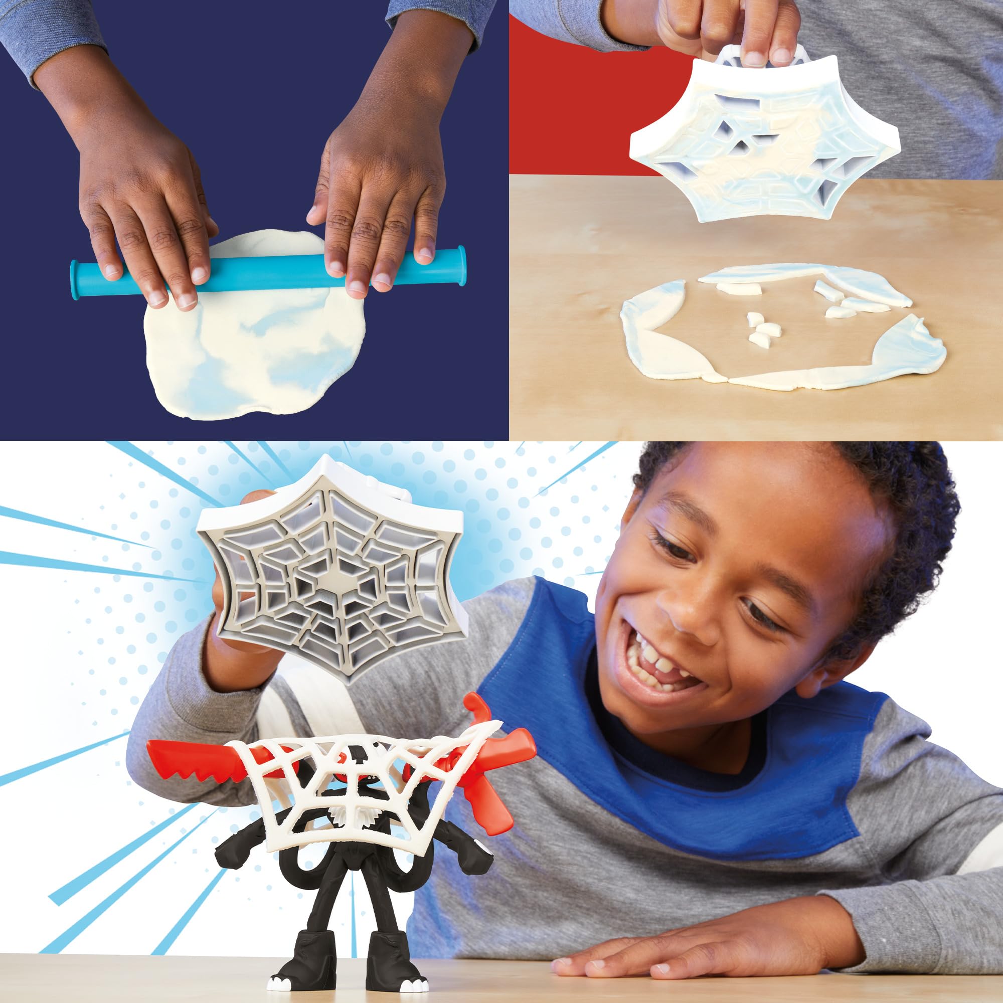 Foto 6 pulgar | Playset Play-doh Marvel Spider-man Launch & Slice Battle - Venta Internacional.