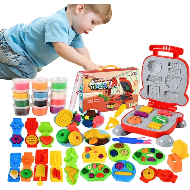 Foto 4 pulgar | Juguete de Cocina con Forma de Hamburguesa con Arcilla 40 Piezas para niños - Venta Internacional