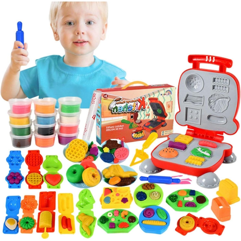 Foto 7 pulgar | Juguete de Cocina con Forma de Hamburguesa con Arcilla 40 Piezas para niños - Venta Internacional