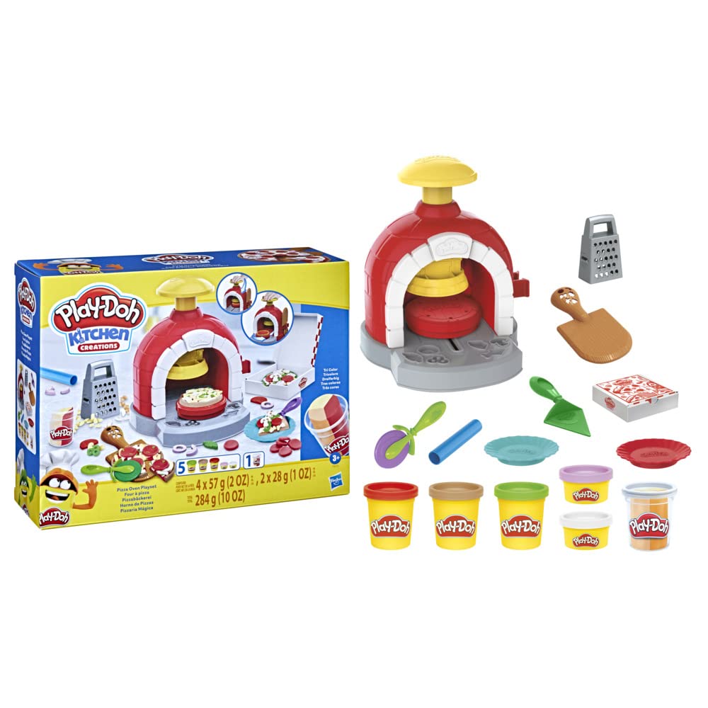 Foto 2 pulgar | Horno Para Pizza Playset Play-doh Kitchen Creations Con 6 Latas Y 8 Unidades - Venta Internacional.