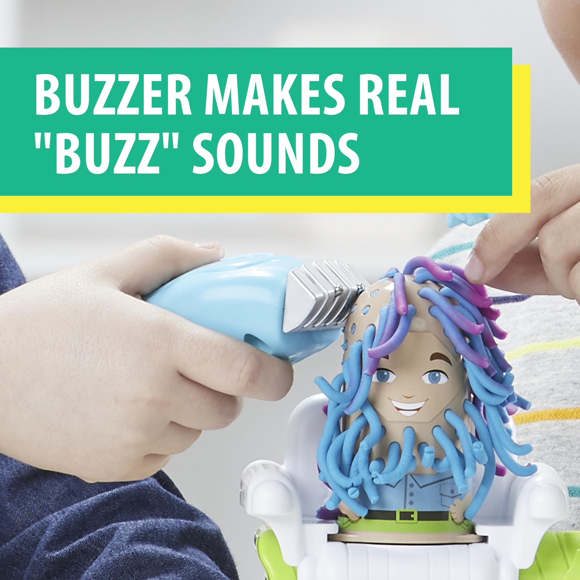 Foto 6 pulgar | Barber Shop Toy Play-doh Buzz 'n Cut Fuzzy Pumper Con Zumbador - Venta Internacional.