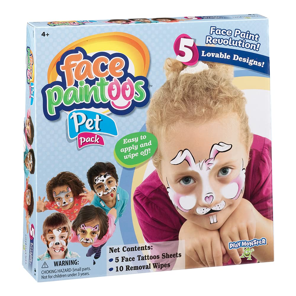 Foto 2 pulgar | Paquete De Tatuajes Temporales Para Mascotas Face Paintoos Para Niños De 4 Años O Más - Venta Internacional.