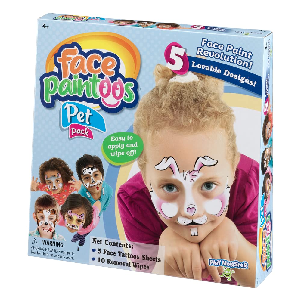 Foto 7 pulgar | Paquete De Tatuajes Temporales Para Mascotas Face Paintoos Para Niños De 4 Años O Más - Venta Internacional.
