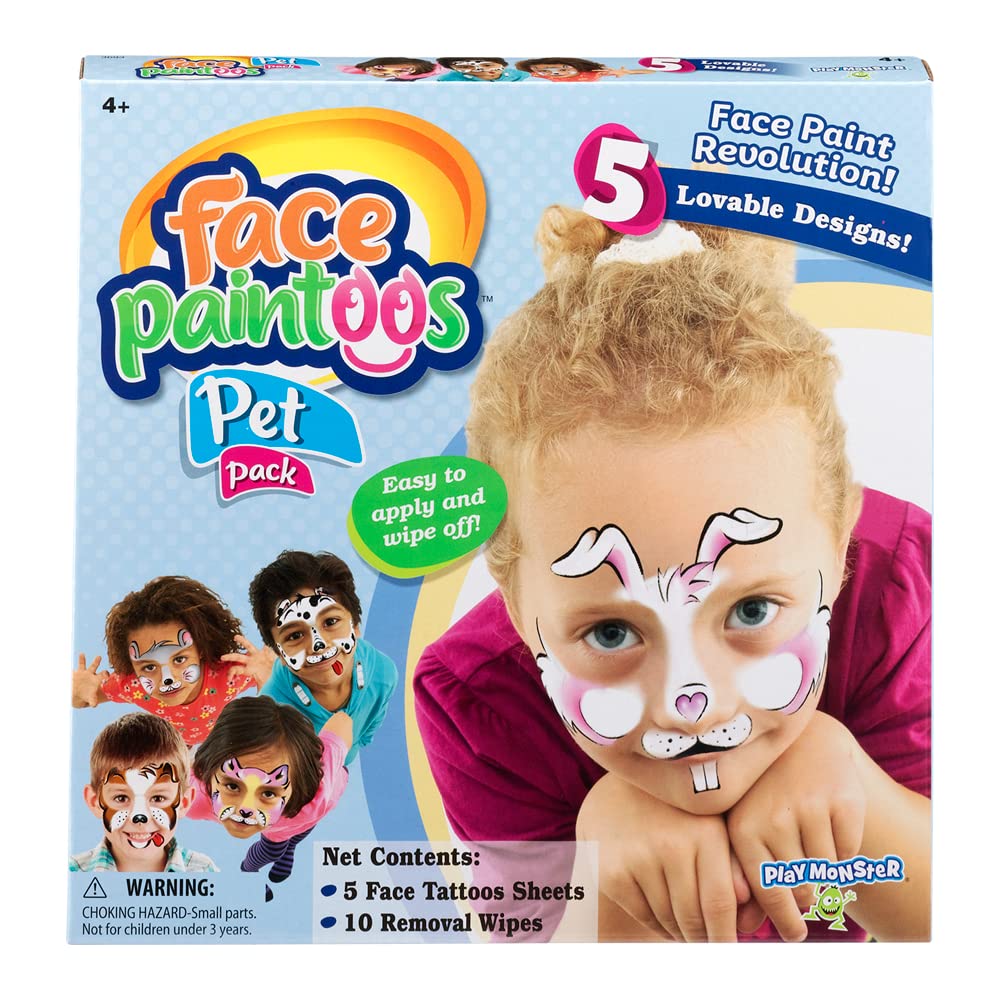 Foto 8 pulgar | Paquete De Tatuajes Temporales Para Mascotas Face Paintoos Para Niños De 4 Años O Más - Venta Internacional.