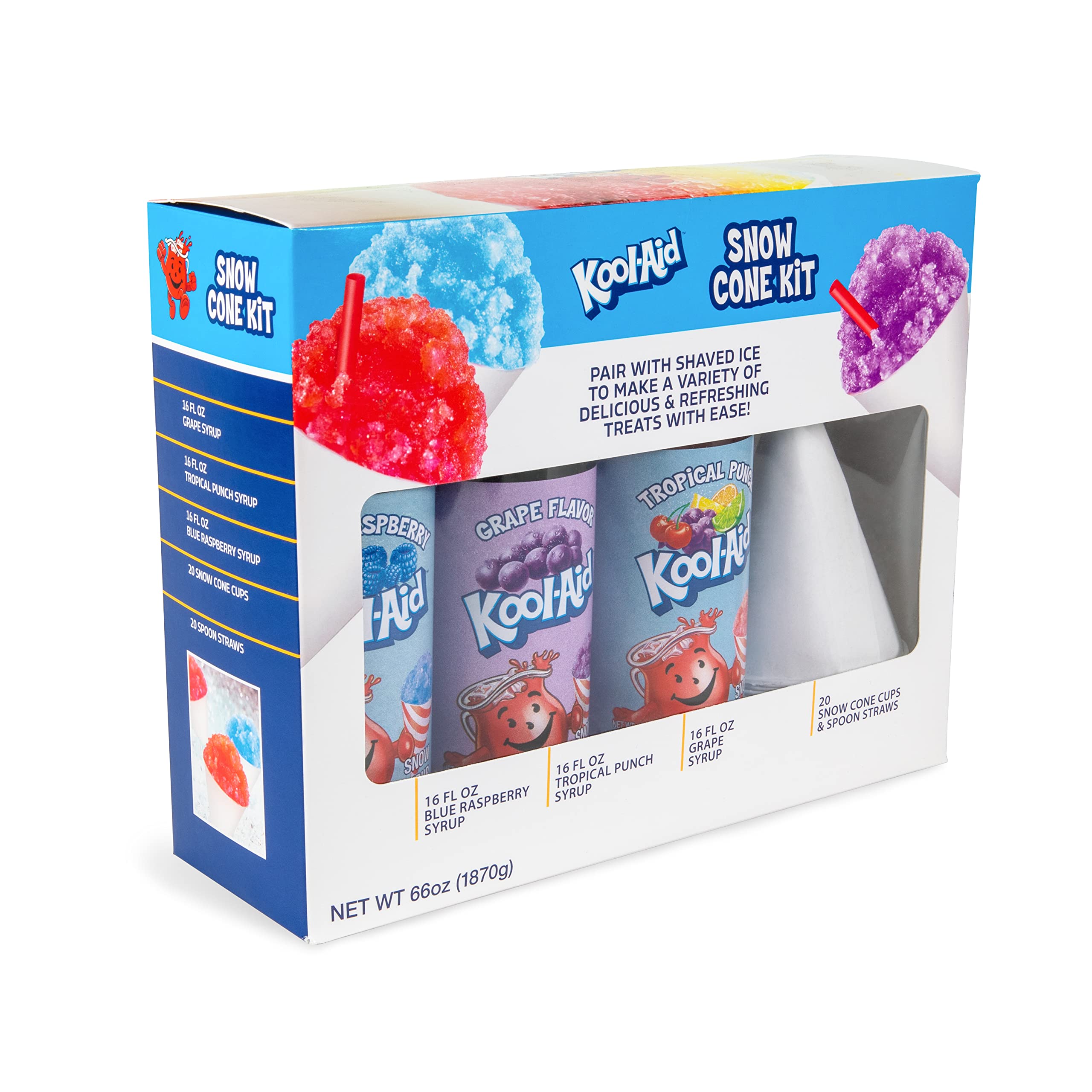 Foto 2 pulgar | Sirope En Forma De Cono De Nieve Kool-aid Party Kit Nostalgia Con 20 Tazas - Venta Internacional.