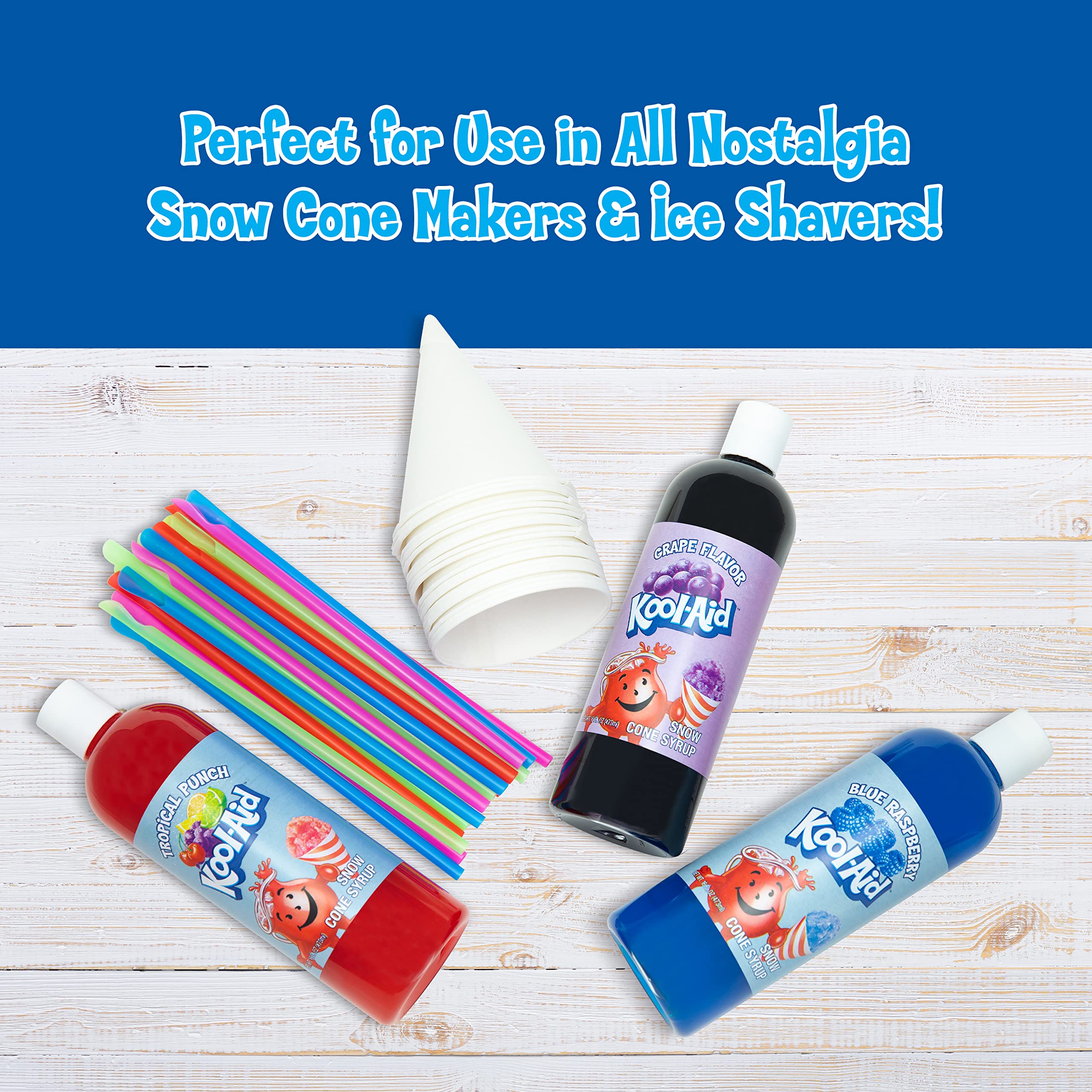 Foto 3 pulgar | Sirope En Forma De Cono De Nieve Kool-aid Party Kit Nostalgia Con 20 Tazas - Venta Internacional.