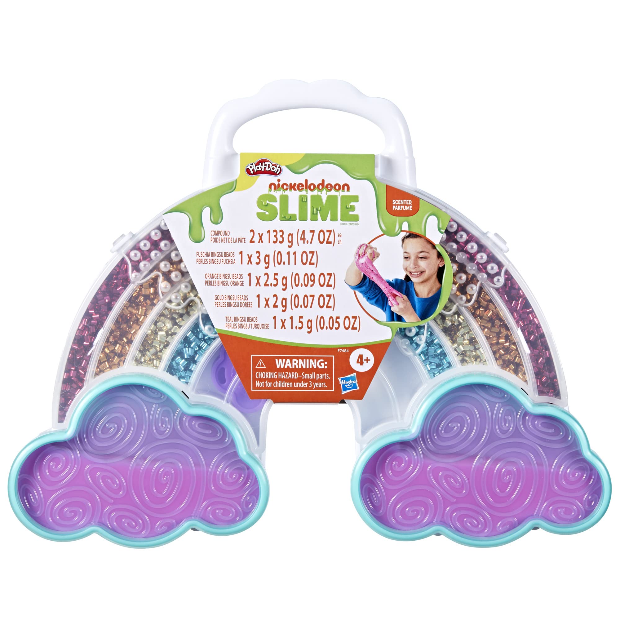 Set De Mezcla De Limo Play-doh Nickelodeon Rainbow Con Dijes Adicionales - Venta Internacional.