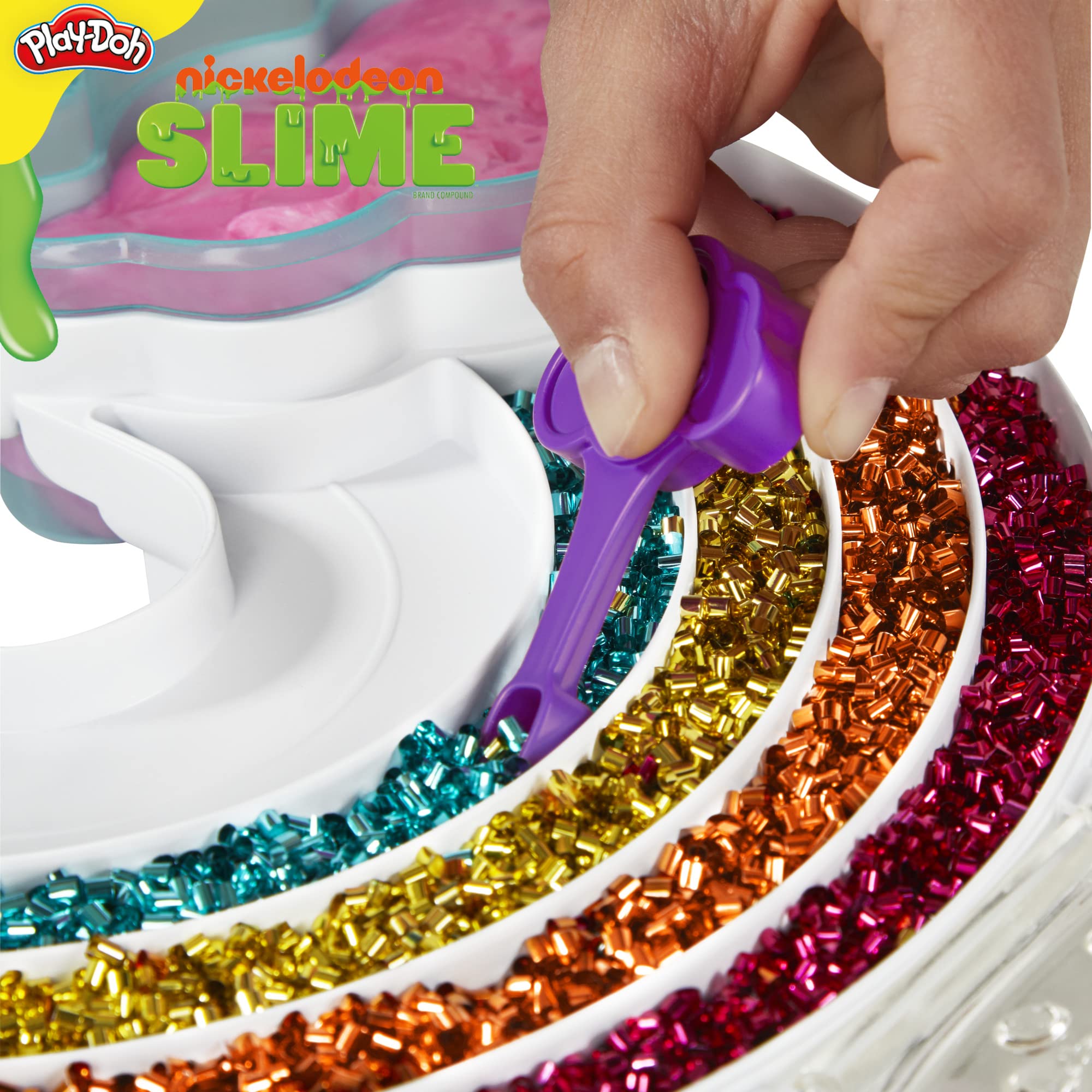 Foto 4 pulgar | Set De Mezcla De Limo Play-doh Nickelodeon Rainbow Con Dijes Adicionales - Venta Internacional.