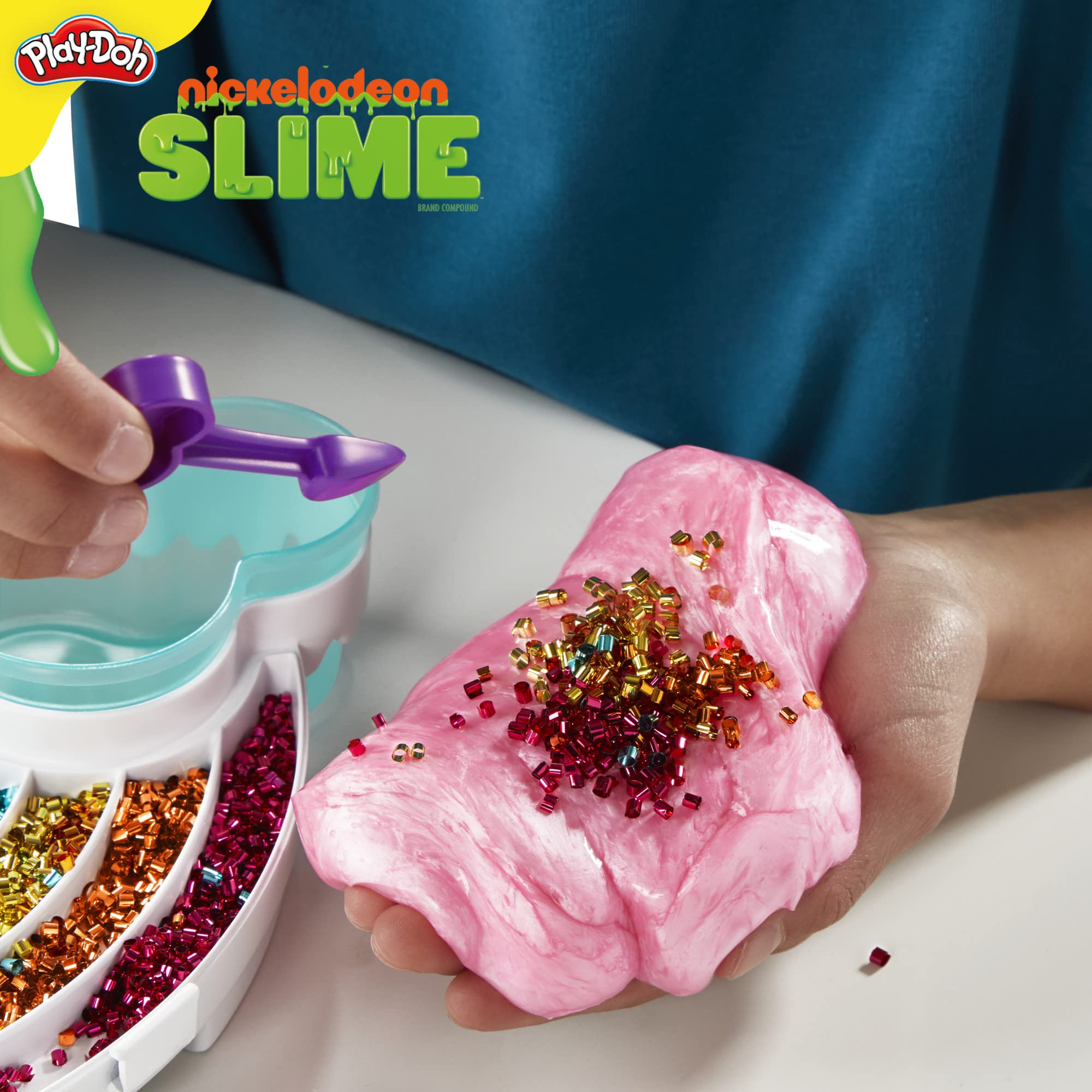 Foto 5 pulgar | Set De Mezcla De Limo Play-doh Nickelodeon Rainbow Con Dijes Adicionales - Venta Internacional.