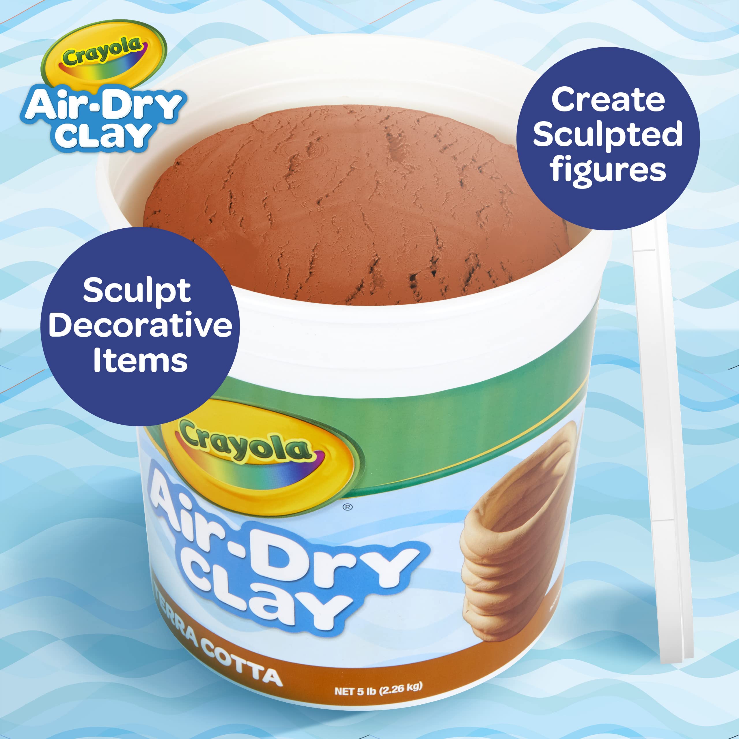 Foto 5 pulgar | Cubo Reutilizable Air Dry Clay Crayola Para Niños, 2,27 Kg, Color Terracota - Venta Internacional.