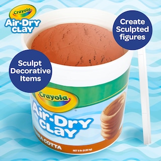 Foto 4 | Cubo Reutilizable Air Dry Clay Crayola Para Niños, 2,27 Kg, Color Terracota - Venta Internacional.