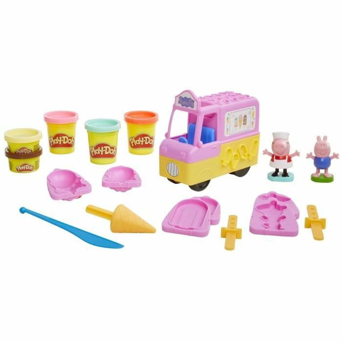 Playset Play-doh Peppa's Ice Cream Con Camión De Helados Y Figuras - Venta Internacional.