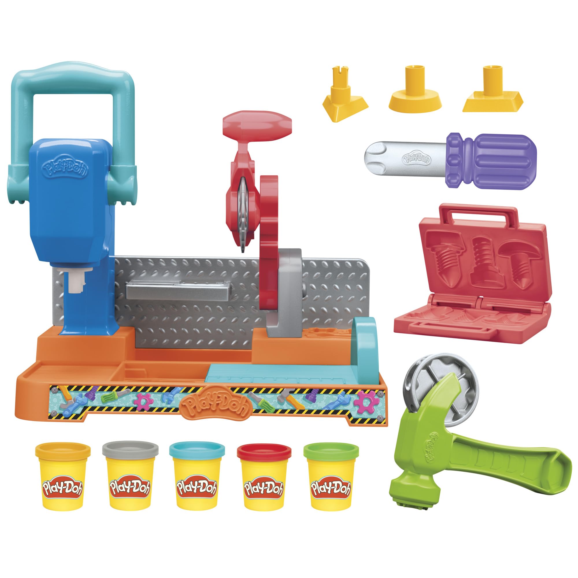 Foto 2 pulgar | Banco De Herramientas Construction Playset Play-doh Para Sellos Y Sierras, 3 O Más - Venta Internacional.