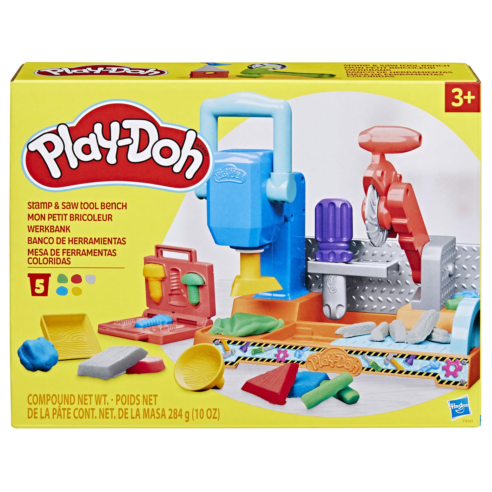 Foto 3 pulgar | Banco De Herramientas Construction Playset Play-doh Para Sellos Y Sierras, 3 O Más - Venta Internacional.