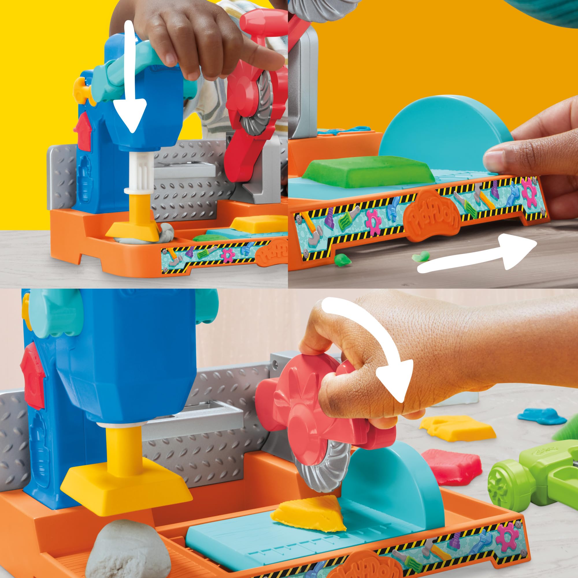 Foto 4 pulgar | Banco De Herramientas Construction Playset Play-doh Para Sellos Y Sierras, 3 O Más - Venta Internacional.