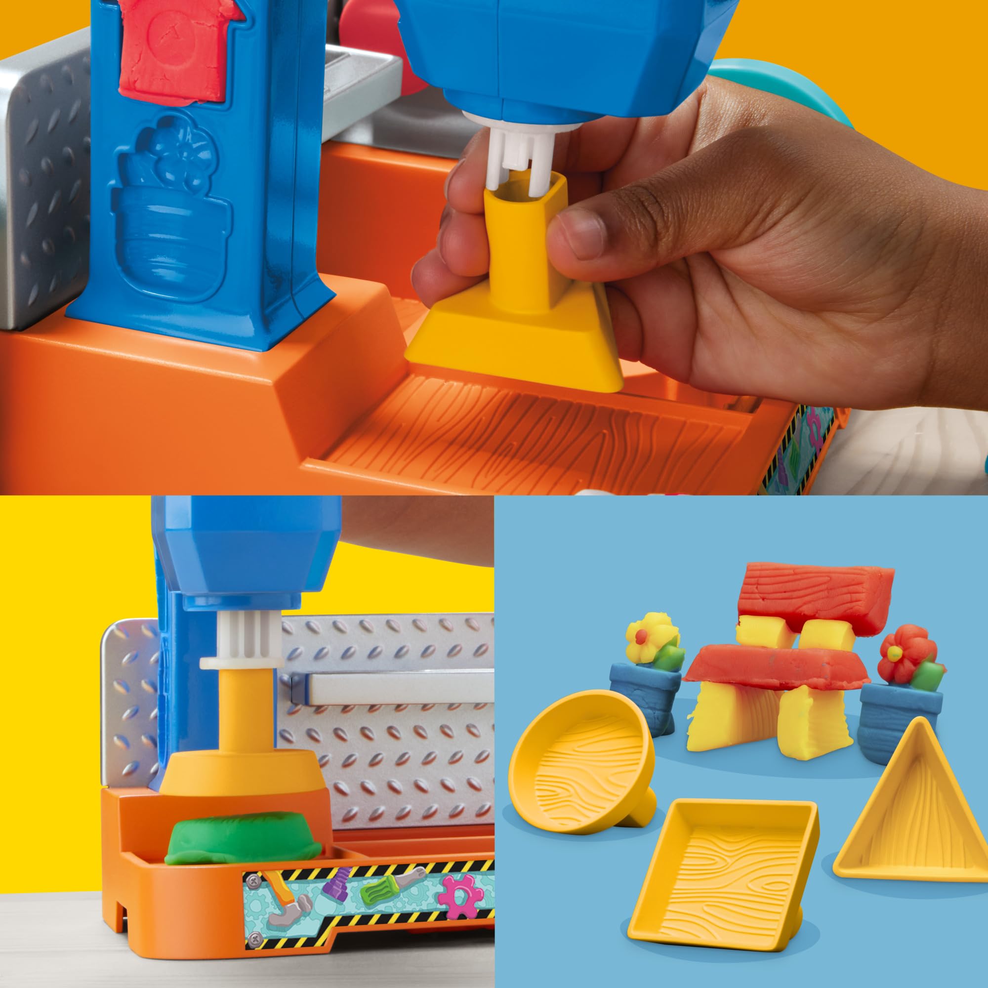 Foto 4 | Banco De Herramientas Construction Playset Play-doh Para Sellos Y Sierras, 3 O Más - Venta Internacional.