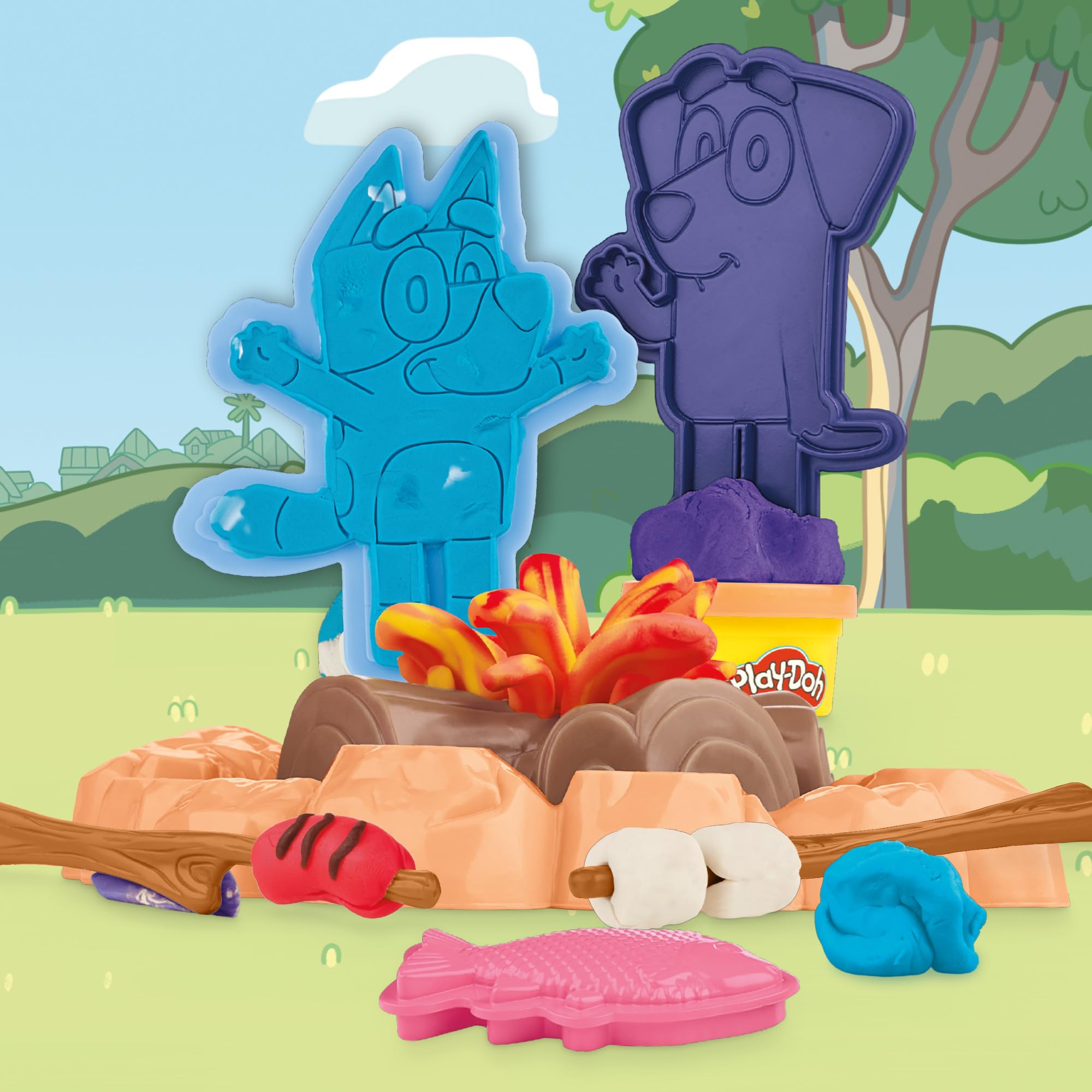 Foto 7 pulgar | Set De Juego Play-doh Bluey Goes Para Acampar Con Herramientas Para Fogatas Durante Más De 3 Años - Venta Internaciona