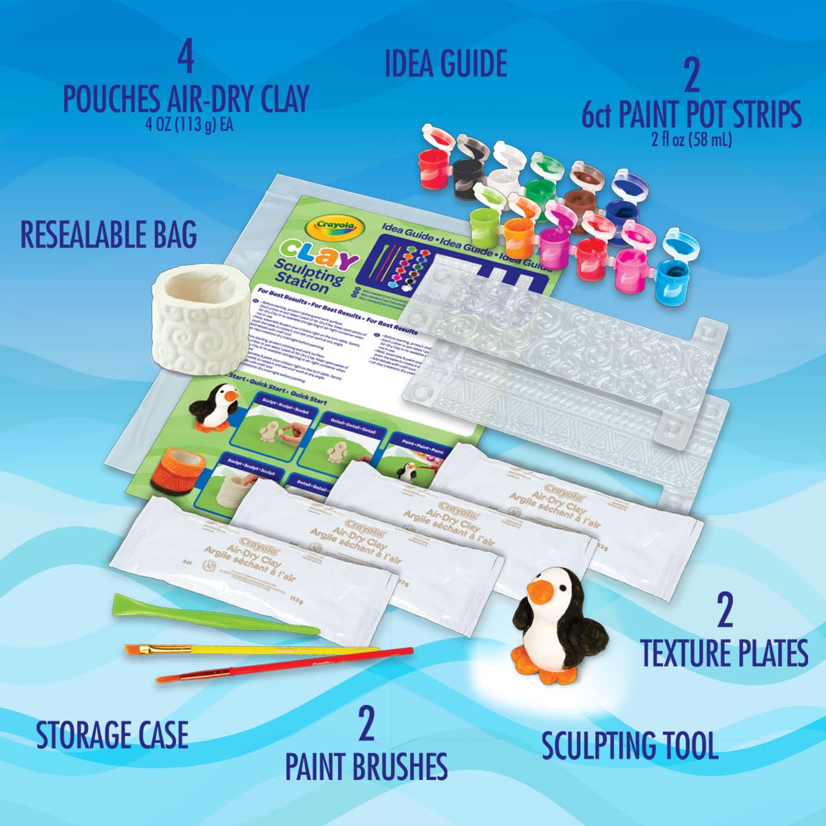 Foto 4 pulgar | Set De Arte De Arcilla Para Niños Crayola Sculpting Station Con Pintura Para Niños, 6 O Más - Venta Internacional.