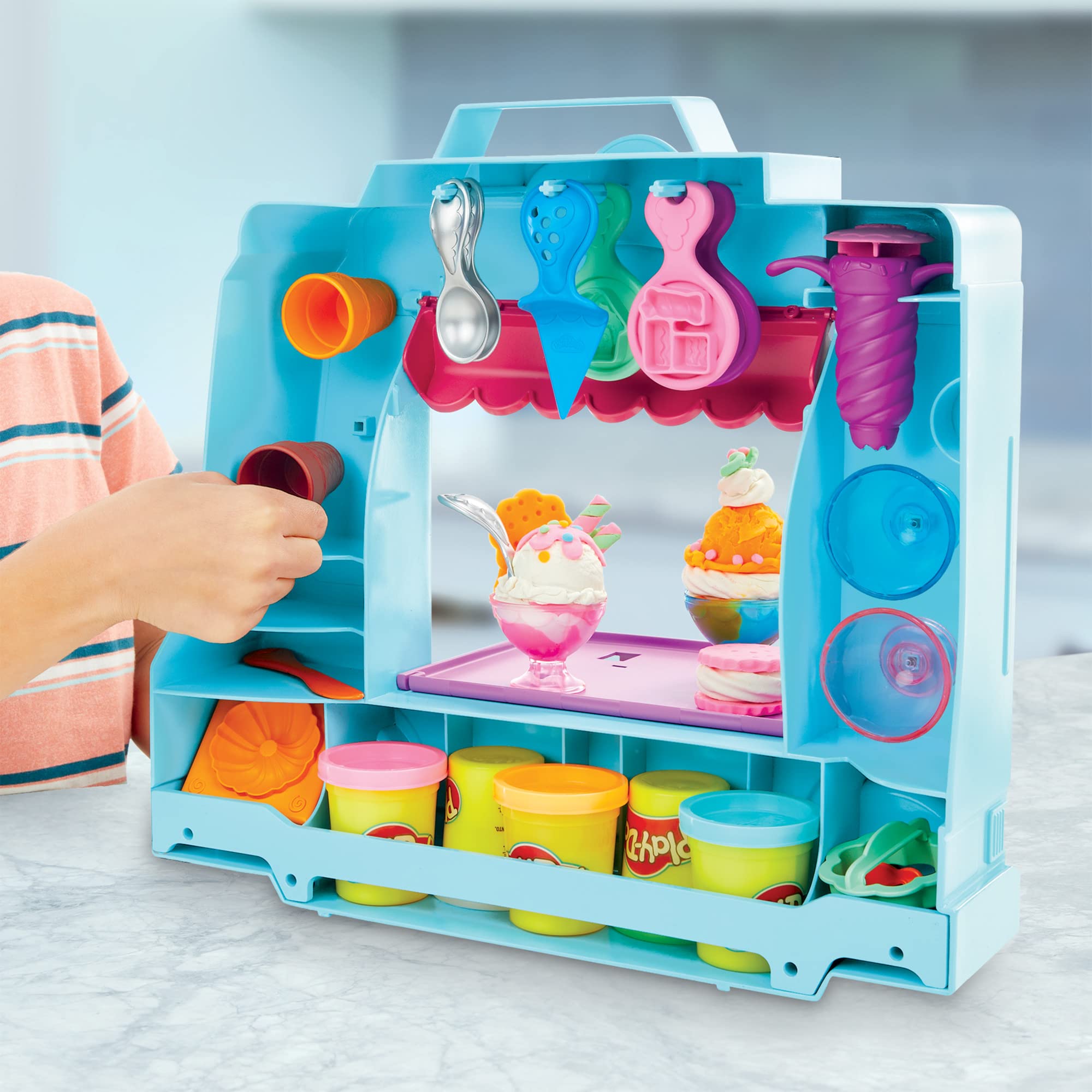 Foto 6 pulgar | Camión De Helados Toy Playset Play-doh Kitchen Creations 3+ - Venta Internacional.