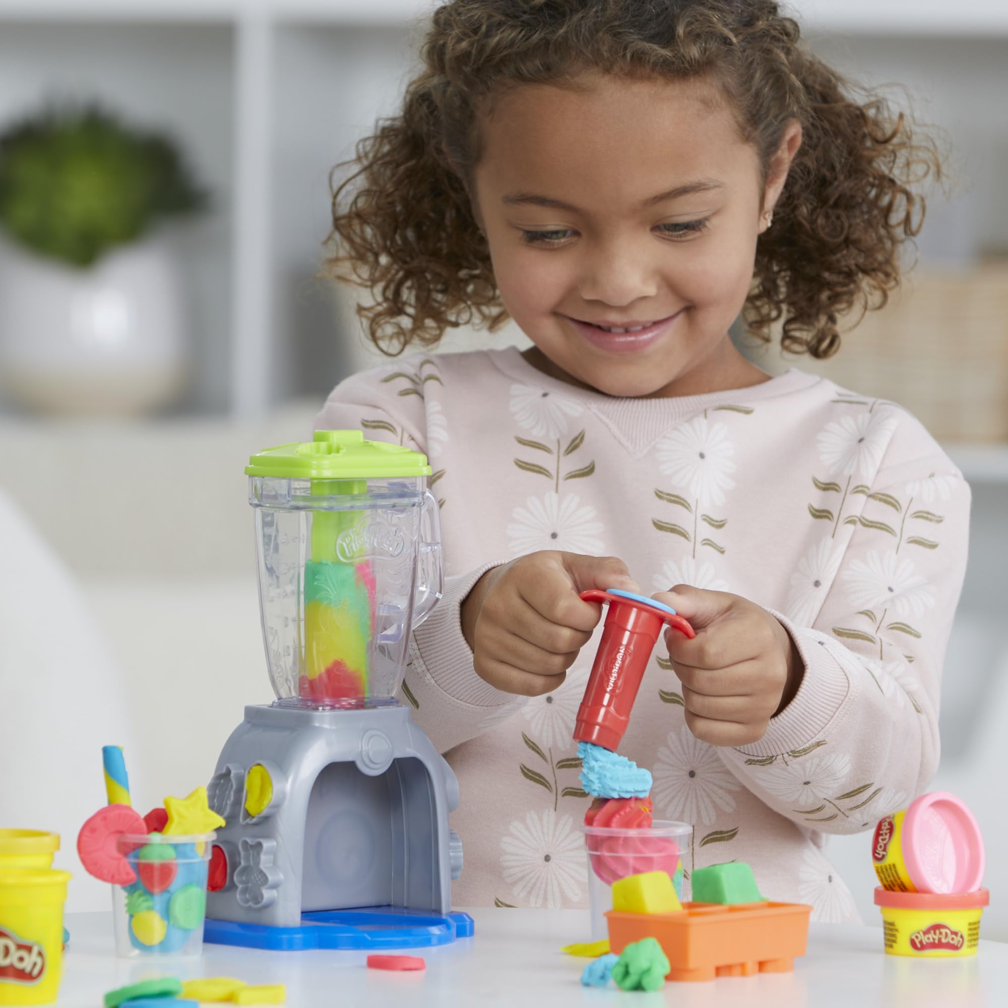 Foto 7 pulgar | Toy Blender Playset Play-doh Swirlin' Smoothies Para Niños Mayores De 3 Años - Venta Internacional.