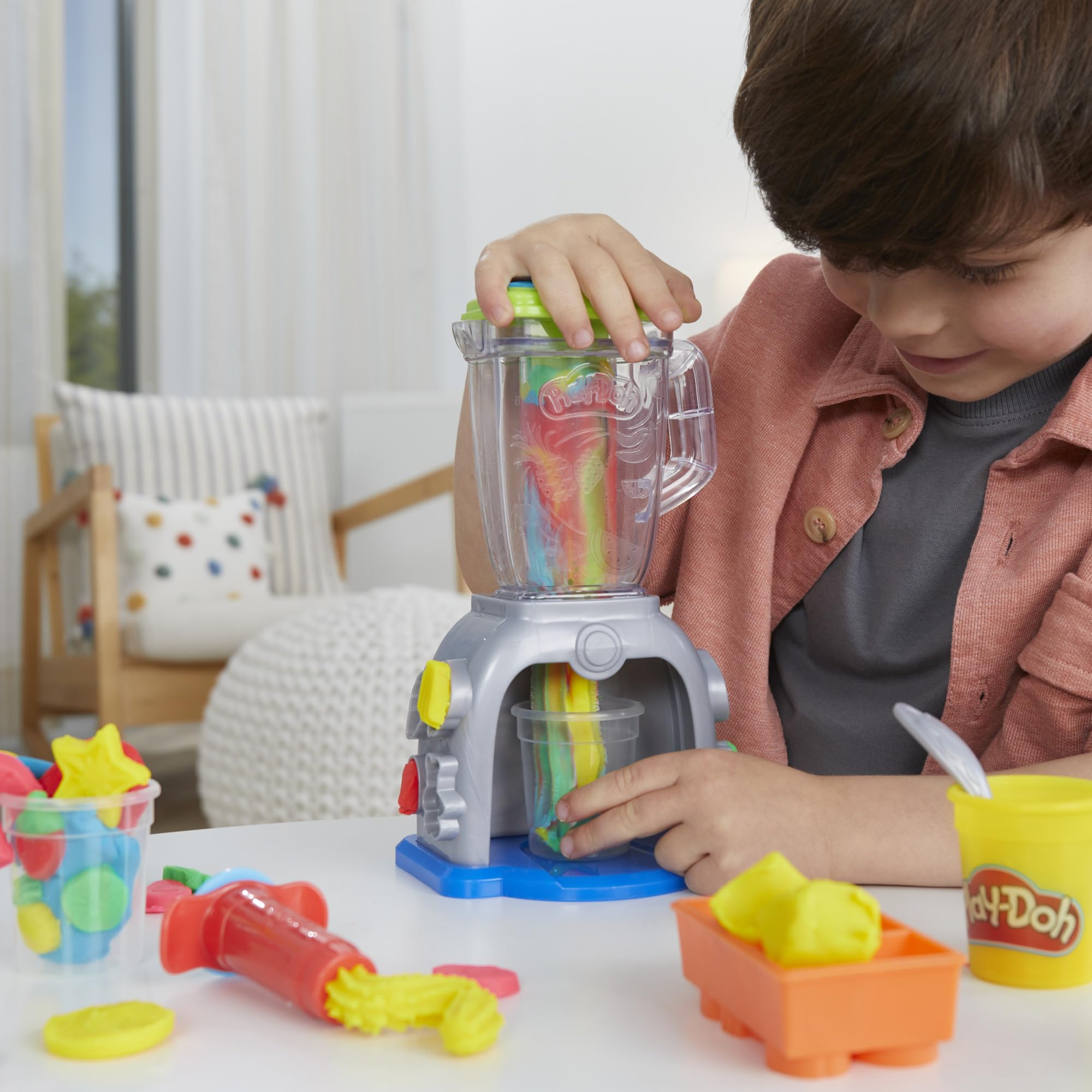 Foto 8 pulgar | Toy Blender Playset Play-doh Swirlin' Smoothies Para Niños Mayores De 3 Años - Venta Internacional.