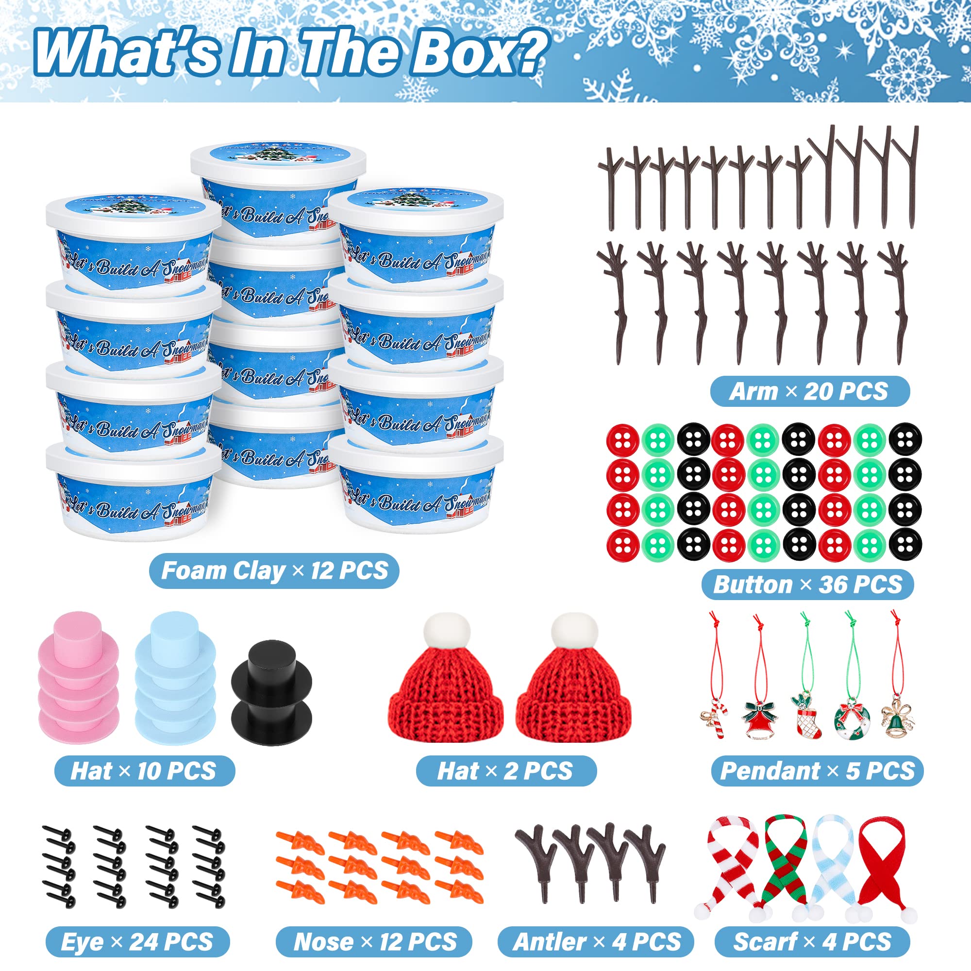 Foto 4 pulgar | Kit De Manualidades Con Muñecos De Nieve Eoboh Christmas Con Arcilla Secada Al Aire Para Niños - Venta Internacional.
