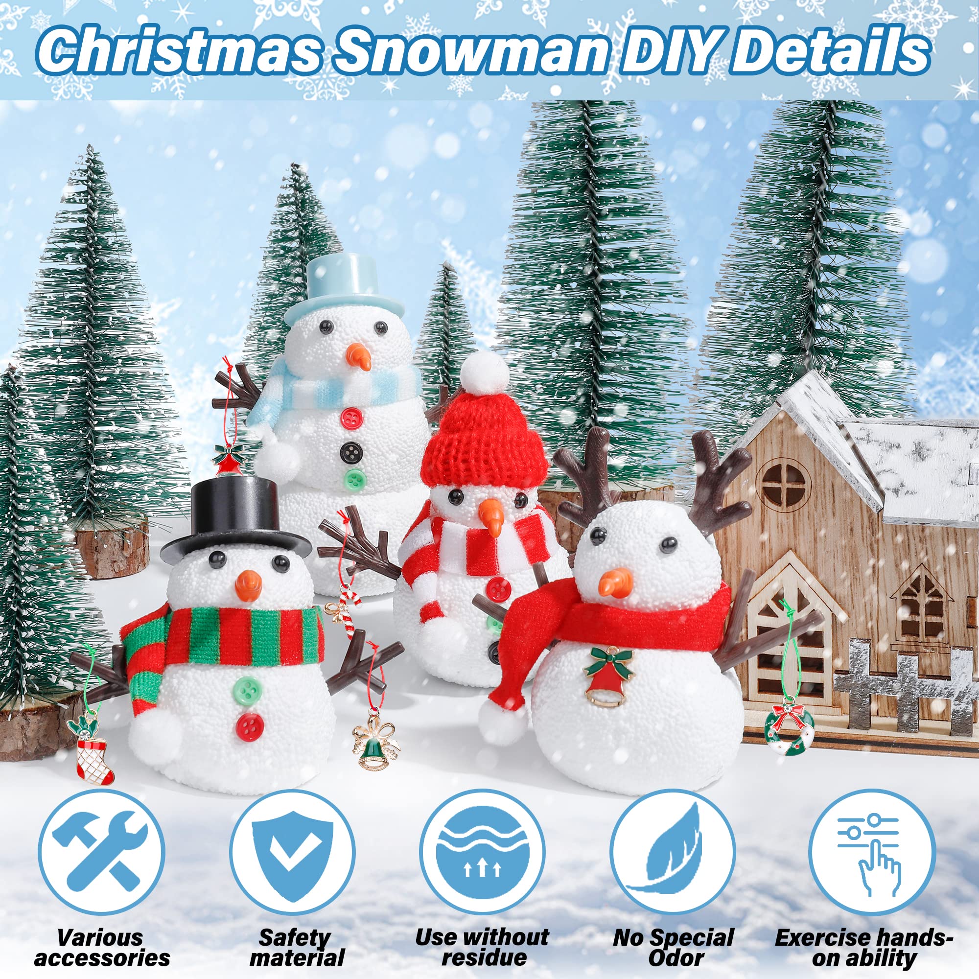 Foto 5 pulgar | Kit De Manualidades Con Muñecos De Nieve Eoboh Christmas Con Arcilla Secada Al Aire Para Niños - Venta Internacional.