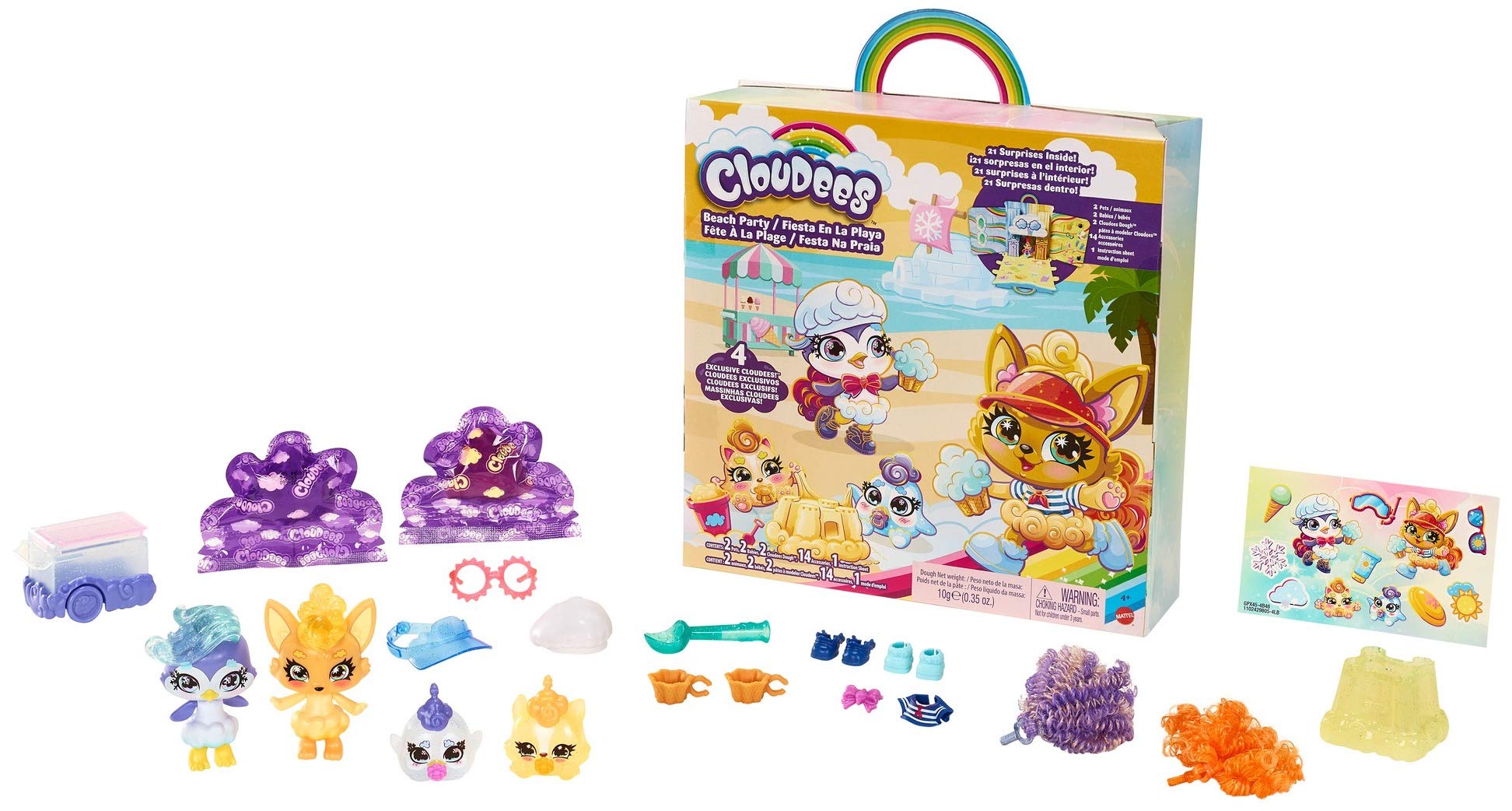Foto 1 | Fiesta De Helados En La Playa Para Mascotas Coleccionables De Toy Mattel Cloudees - Venta Internacional.