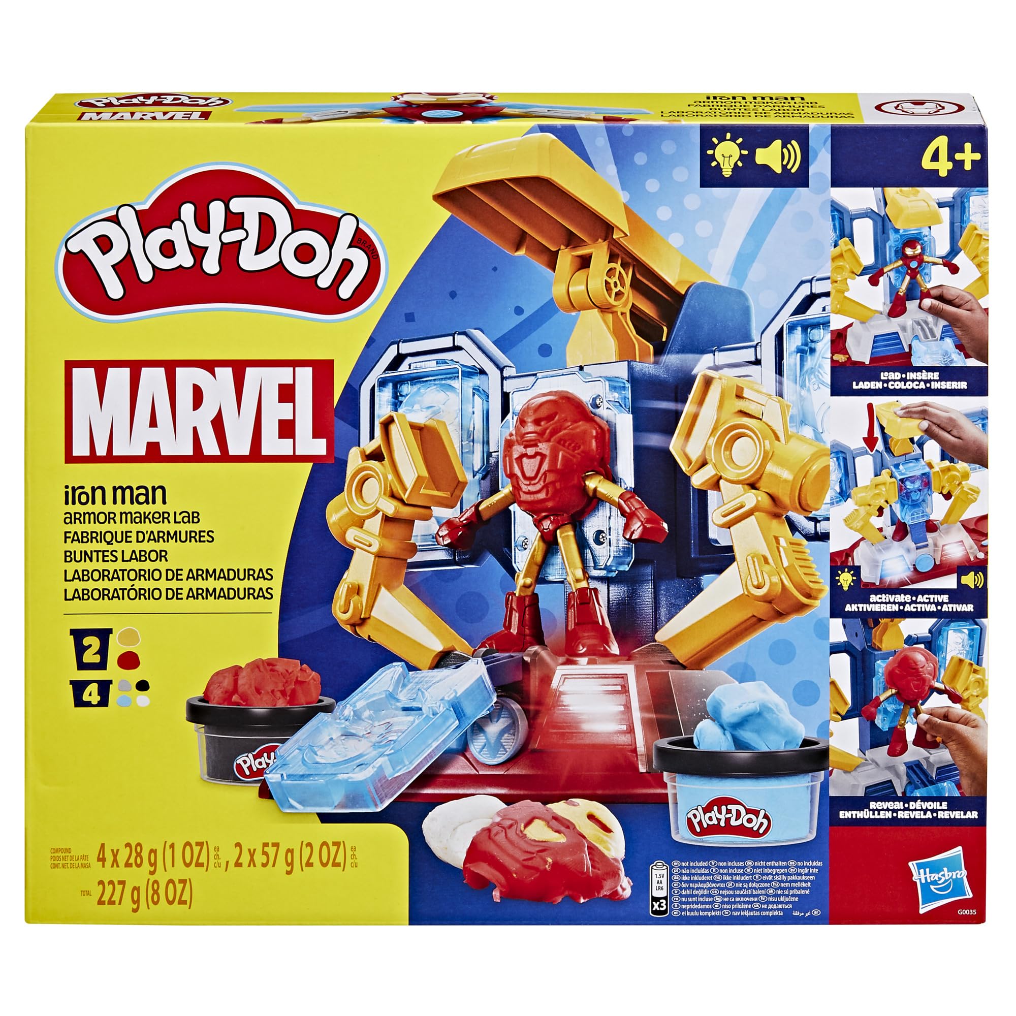 Foto 3 pulgar | Playset Play-doh Marvel Iron Man Armor Maker Lab Con Luces - Venta Internacional.