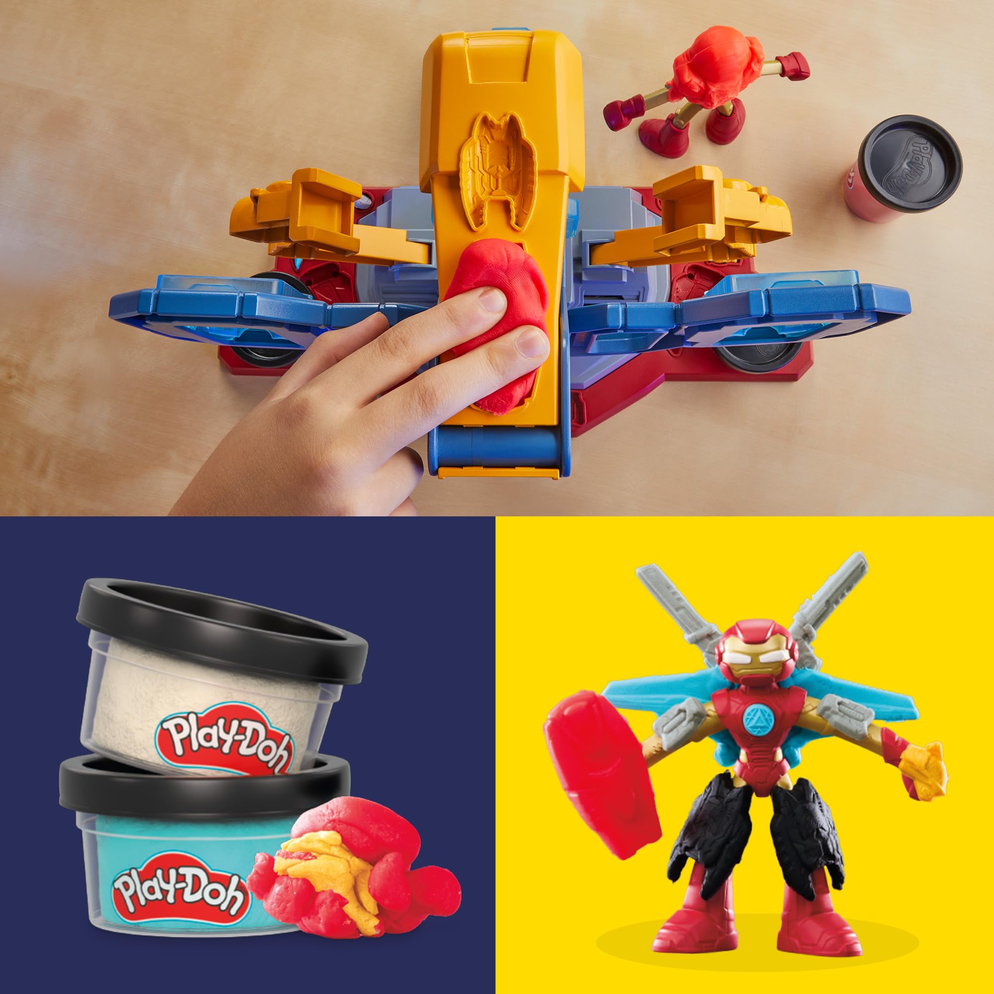 Foto 7 pulgar | Playset Play-doh Marvel Iron Man Armor Maker Lab Con Luces - Venta Internacional.