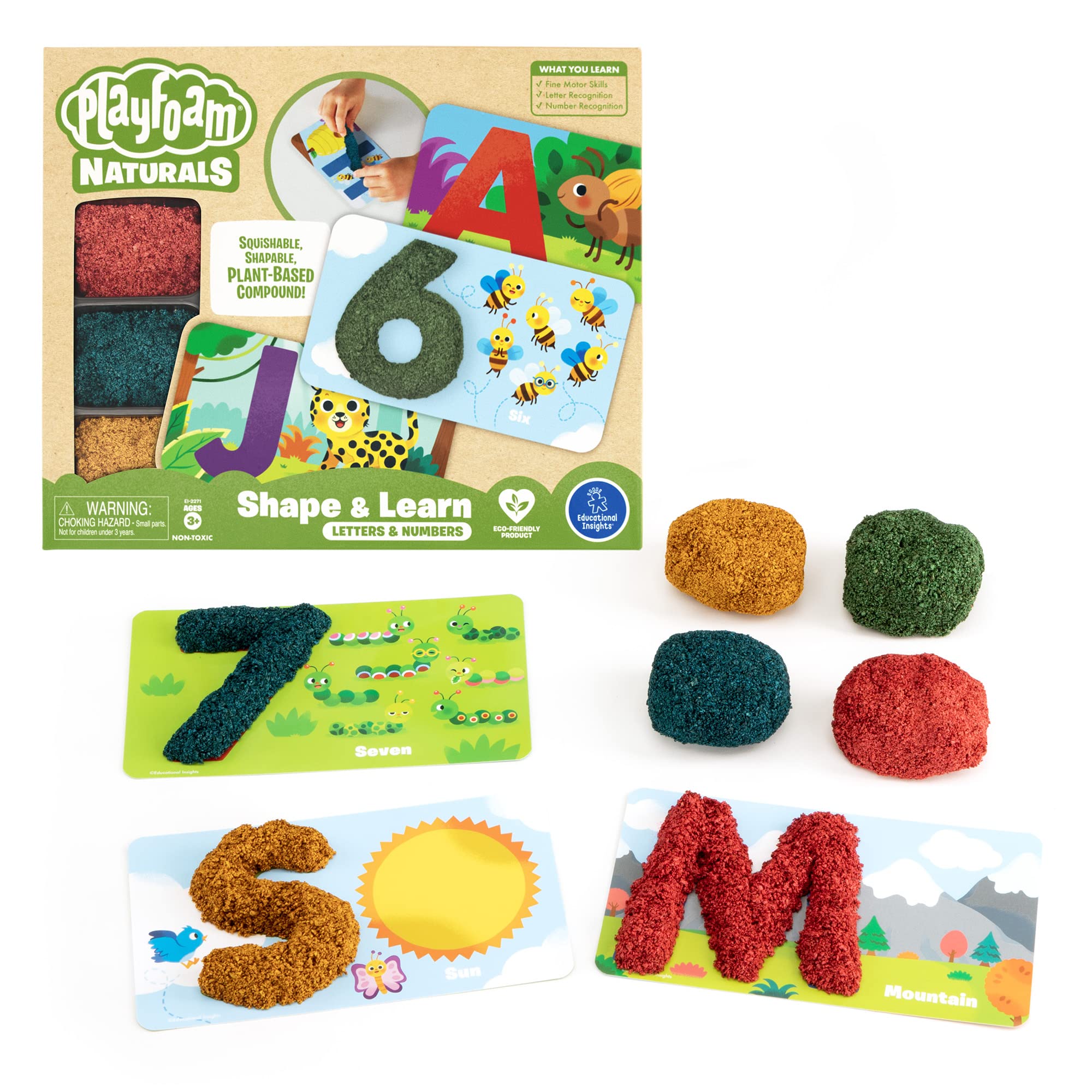 Foto 2 pulgar | Set De Letras Y Números Shape & Learn De Playfoam Naturals - Venta Internacional.