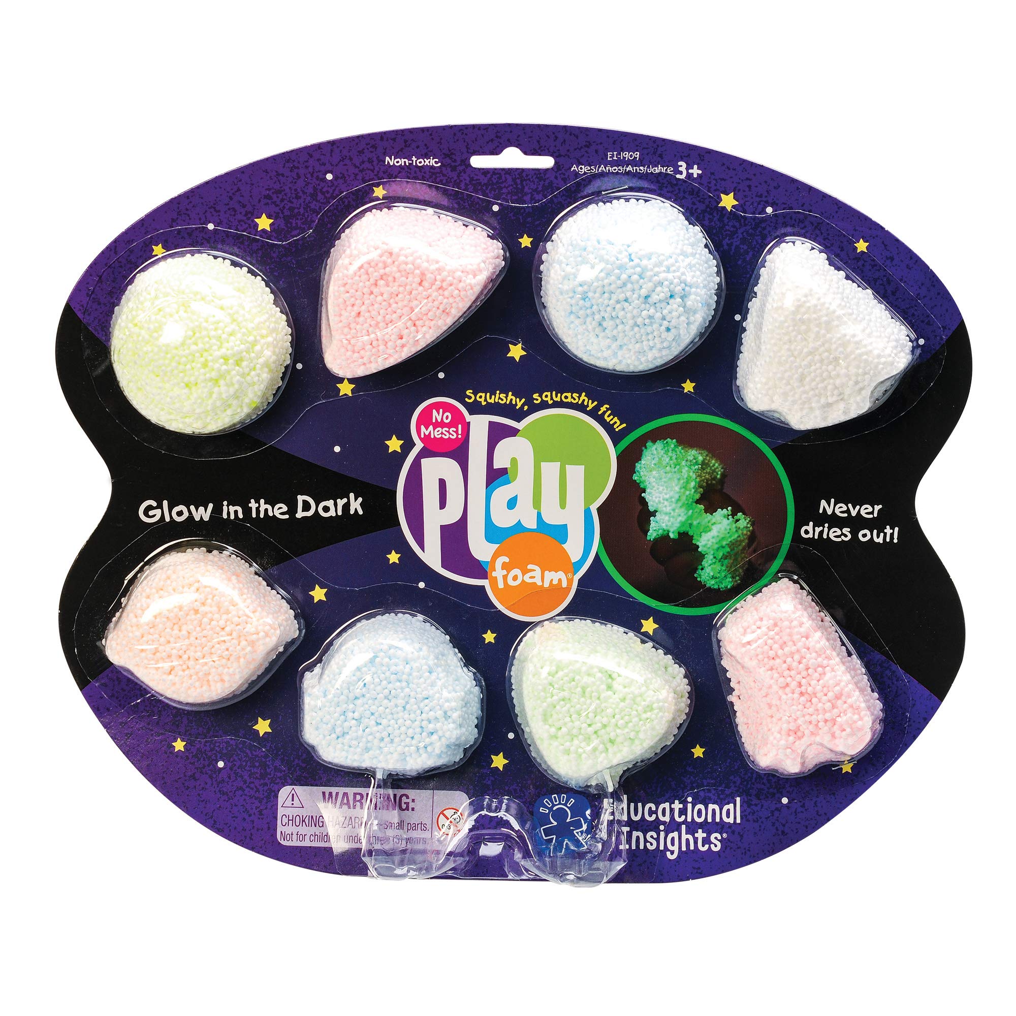 Playfoam De Toy Educational Insights Que Brilla En La Oscuridad, Paquete De 8 - Venta Internacional.
