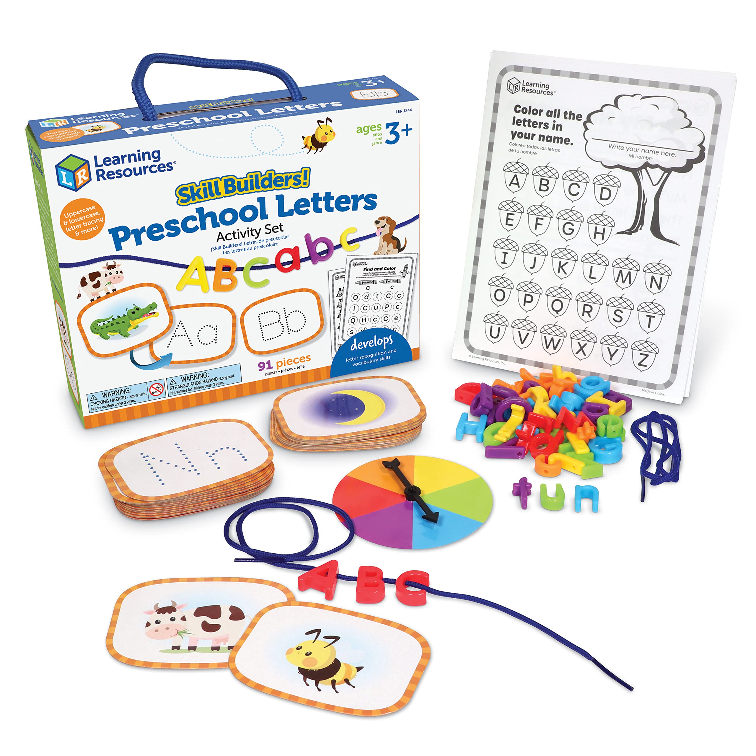 ¡desarrolladores De Habilidades! Set De Aprendizaje De Letras Para Preescolar, 91 Piezas - Venta Internacional.