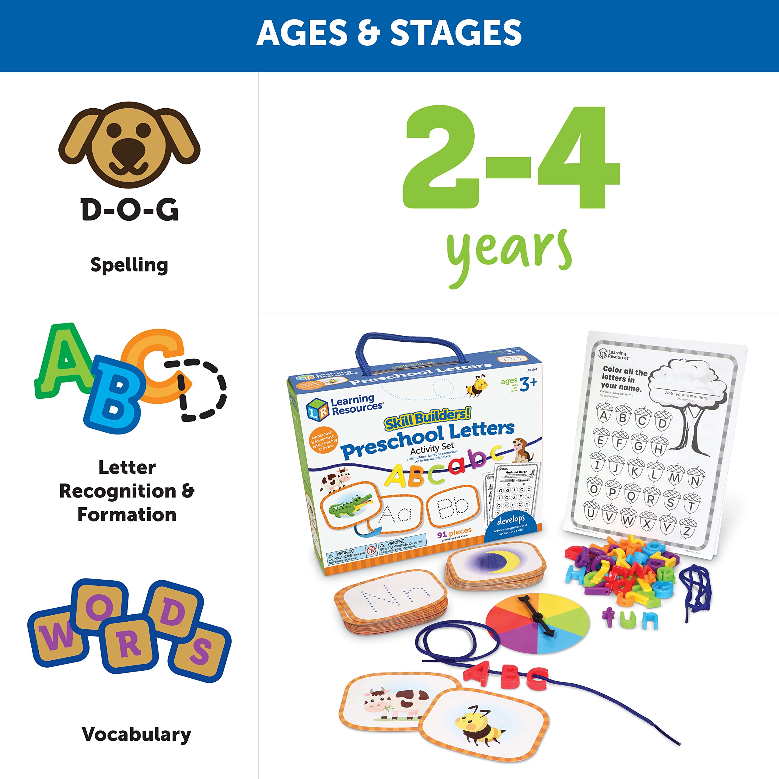 Foto 6 pulgar | ¡desarrolladores De Habilidades! Set De Aprendizaje De Letras Para Preescolar, 91 Piezas - Venta Internacional.