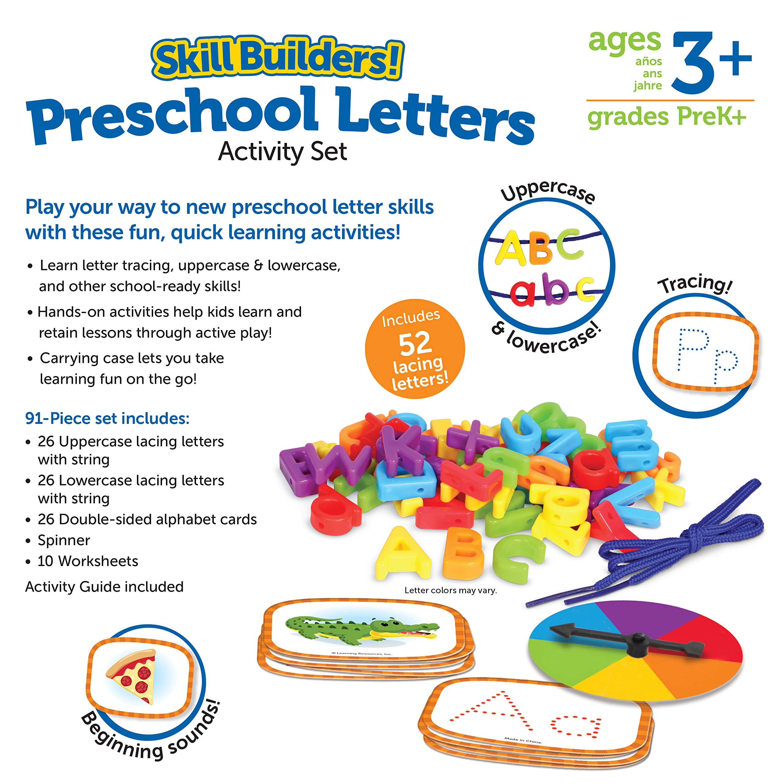 Foto 7 pulgar | ¡desarrolladores De Habilidades! Set De Aprendizaje De Letras Para Preescolar, 91 Piezas - Venta Internacional.