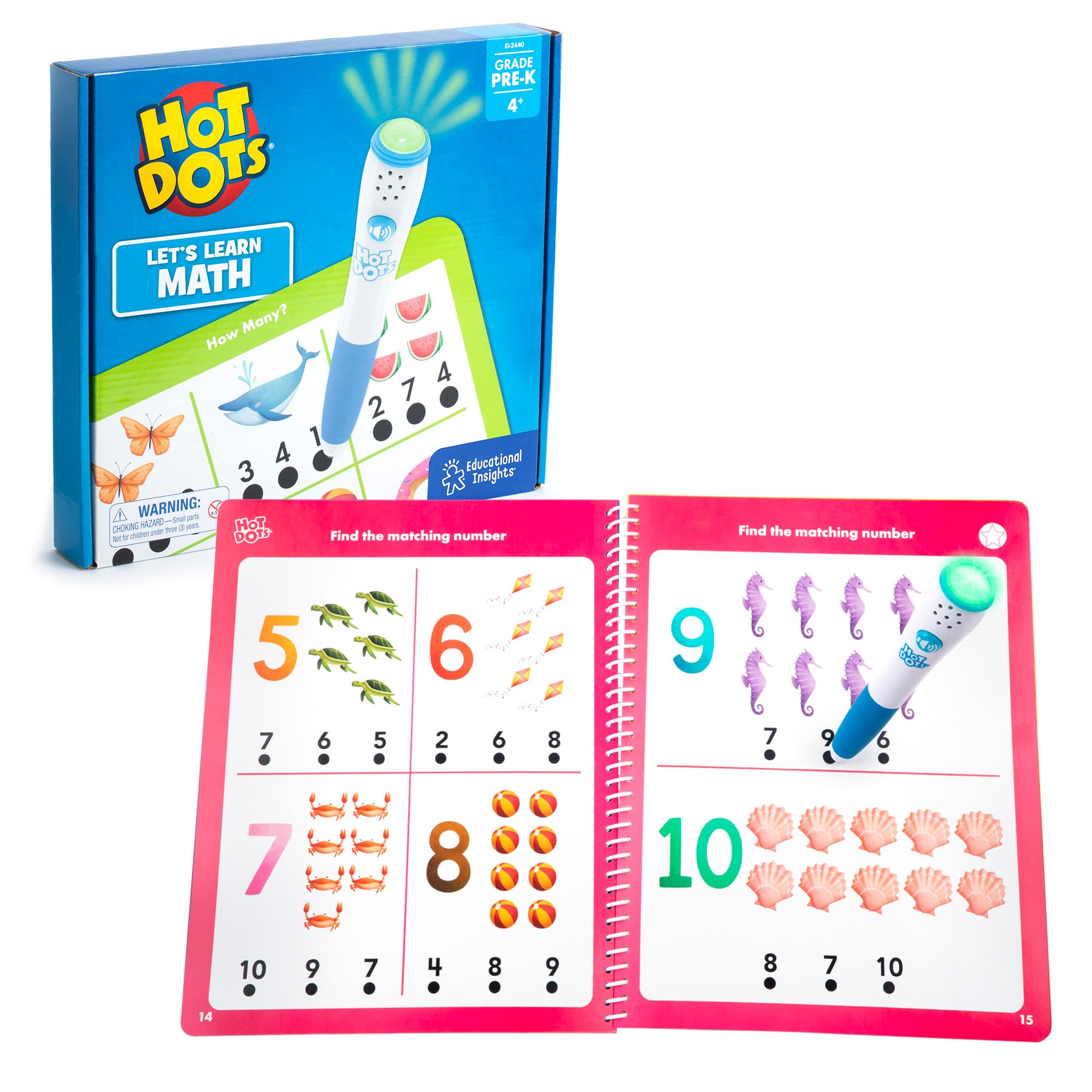 Cuaderno De Ejercicios Educational Insights Hot Dots Aprendamos Las Matemáticas De Prekínder - Venta Internacional.